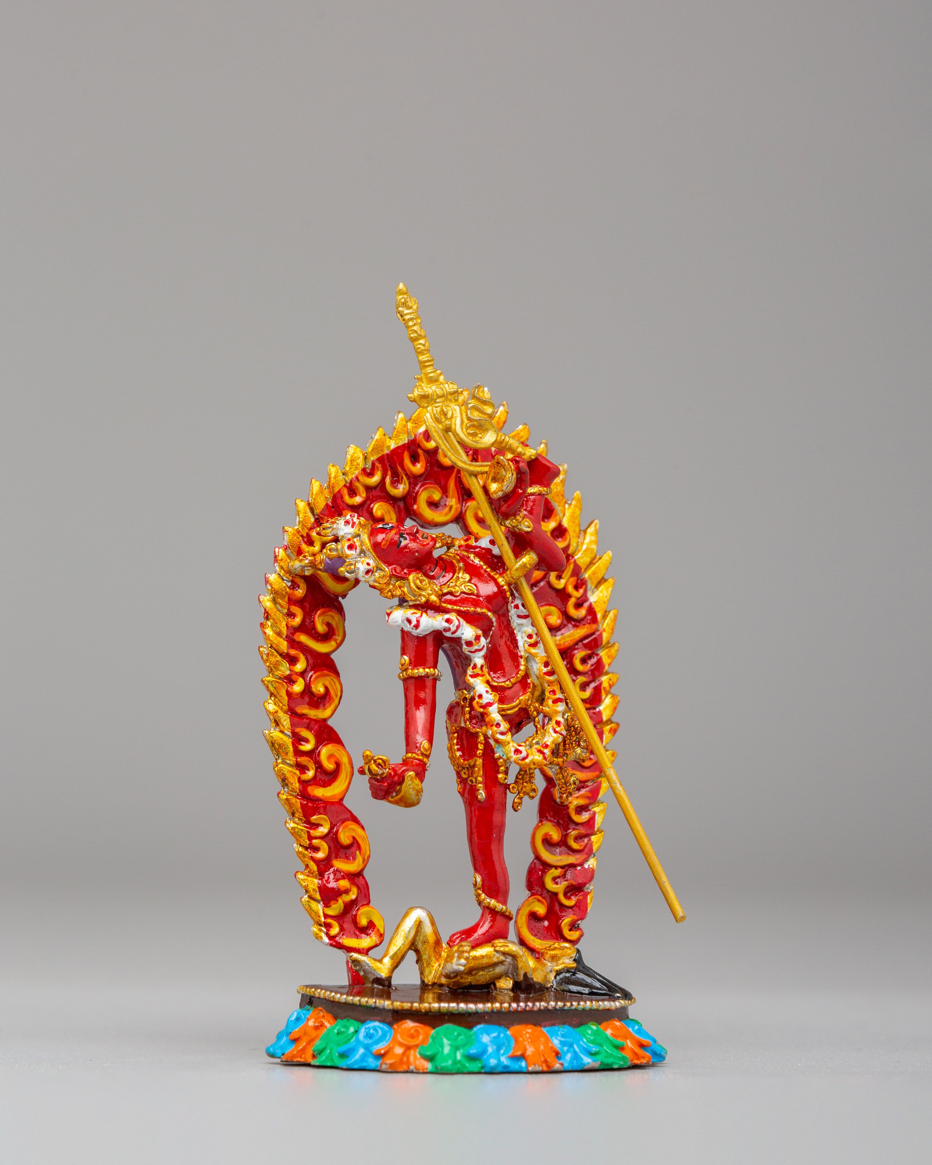 Handcrafted Flying Vajrayogini Sculpture | Hand Painted Buddhist Dakini