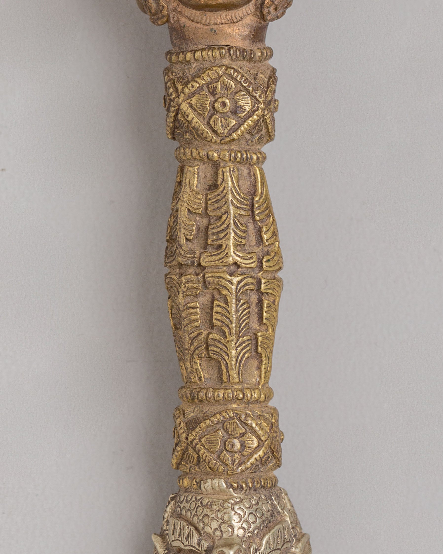 Tibetan Phurba Meditation Dagger | Brass Bronze Vajrayana Tool