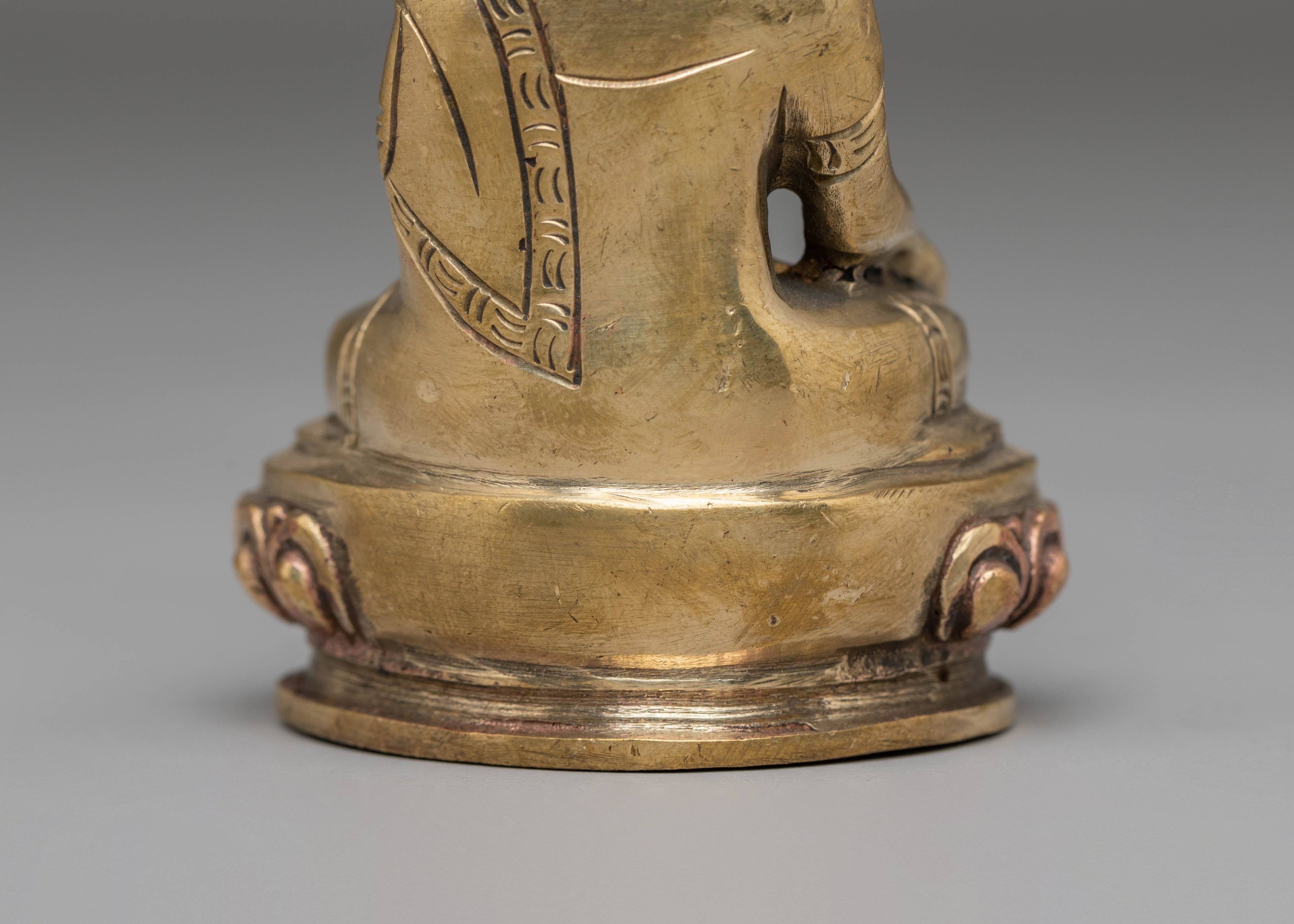 Handcrafted Buddhist Ratnasambhava Statue | Tibetan Deity of Wealth