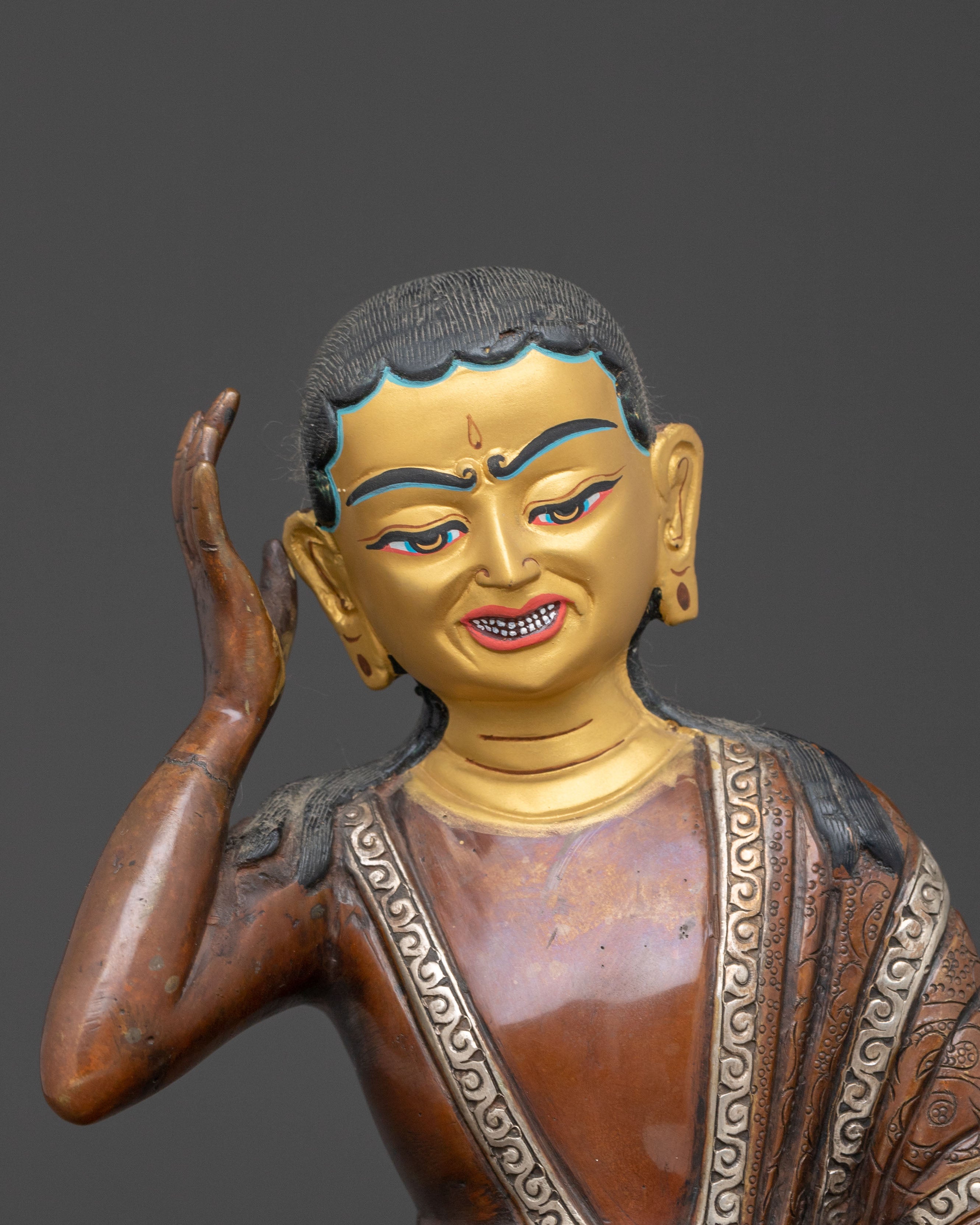 Tibetan Handmade Figurine of Milarepa | Himalayan Yogi, and Spiritual Master
