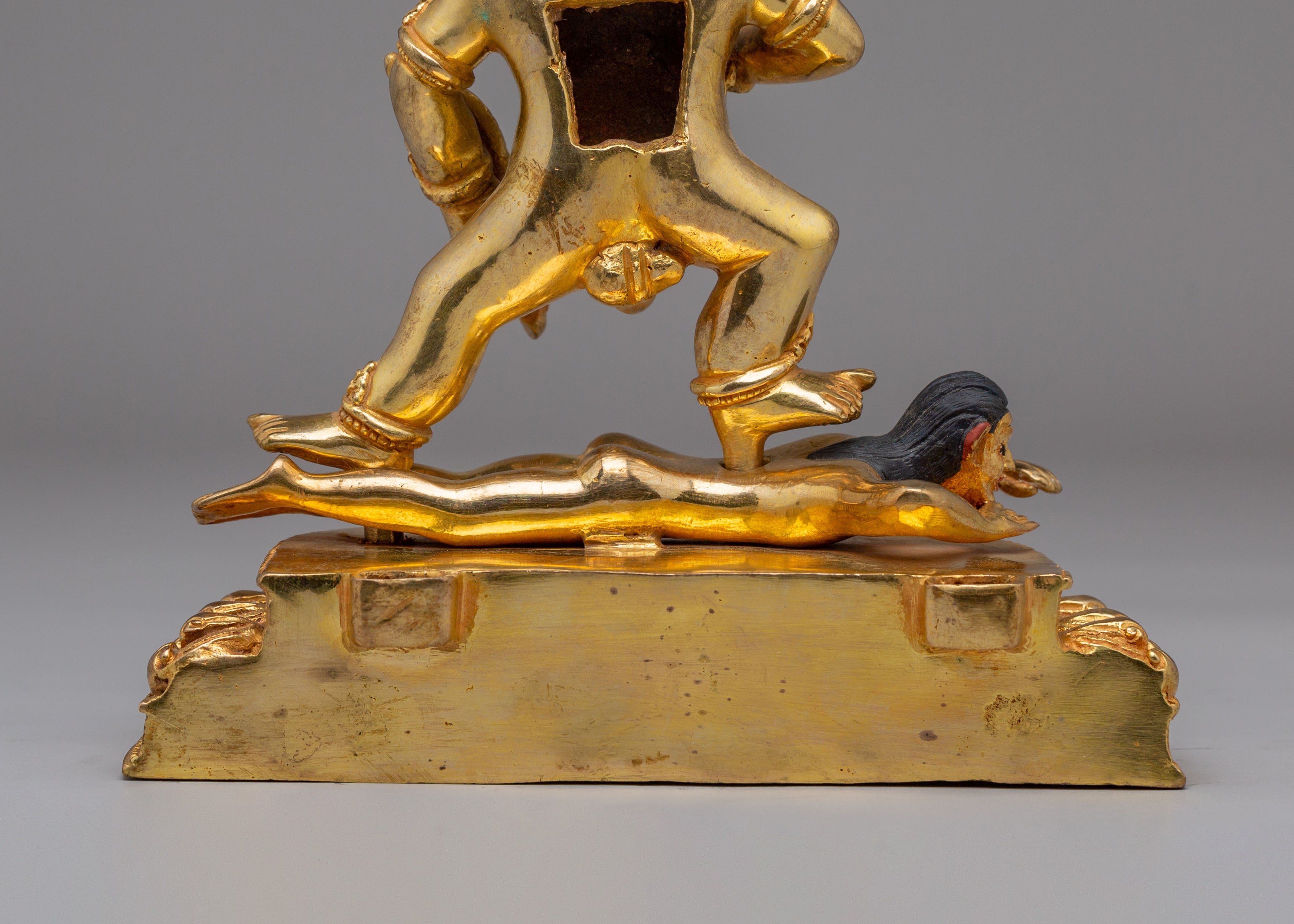 Wealth Protector Black Dzambhala Sculpture | Tibetan Buddhist Artwork for Prosperity