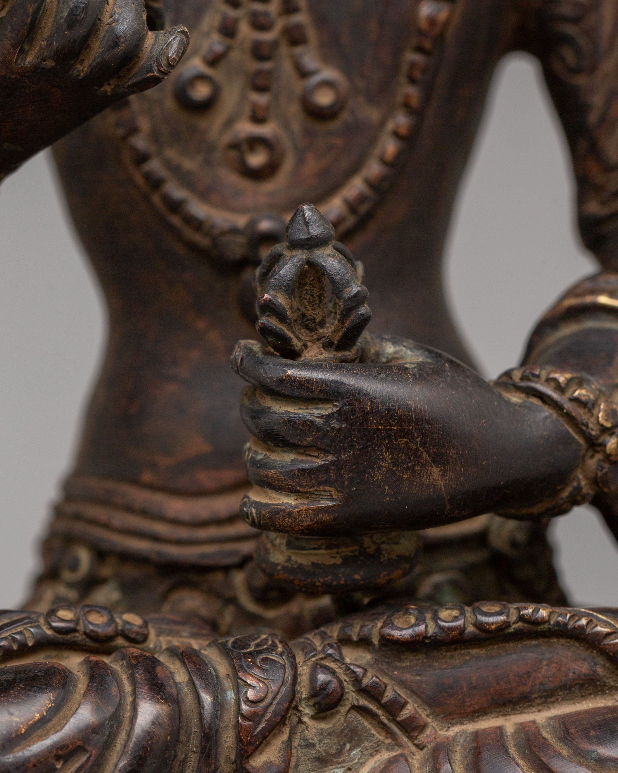 Sacred Vajrasattva Deity Statue | Copper Body Statue
