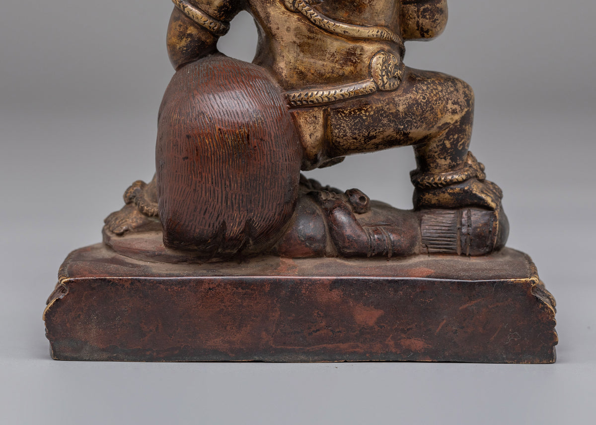 Sacred Black Dzambhala Art Statue | A Symbol of Prosperity