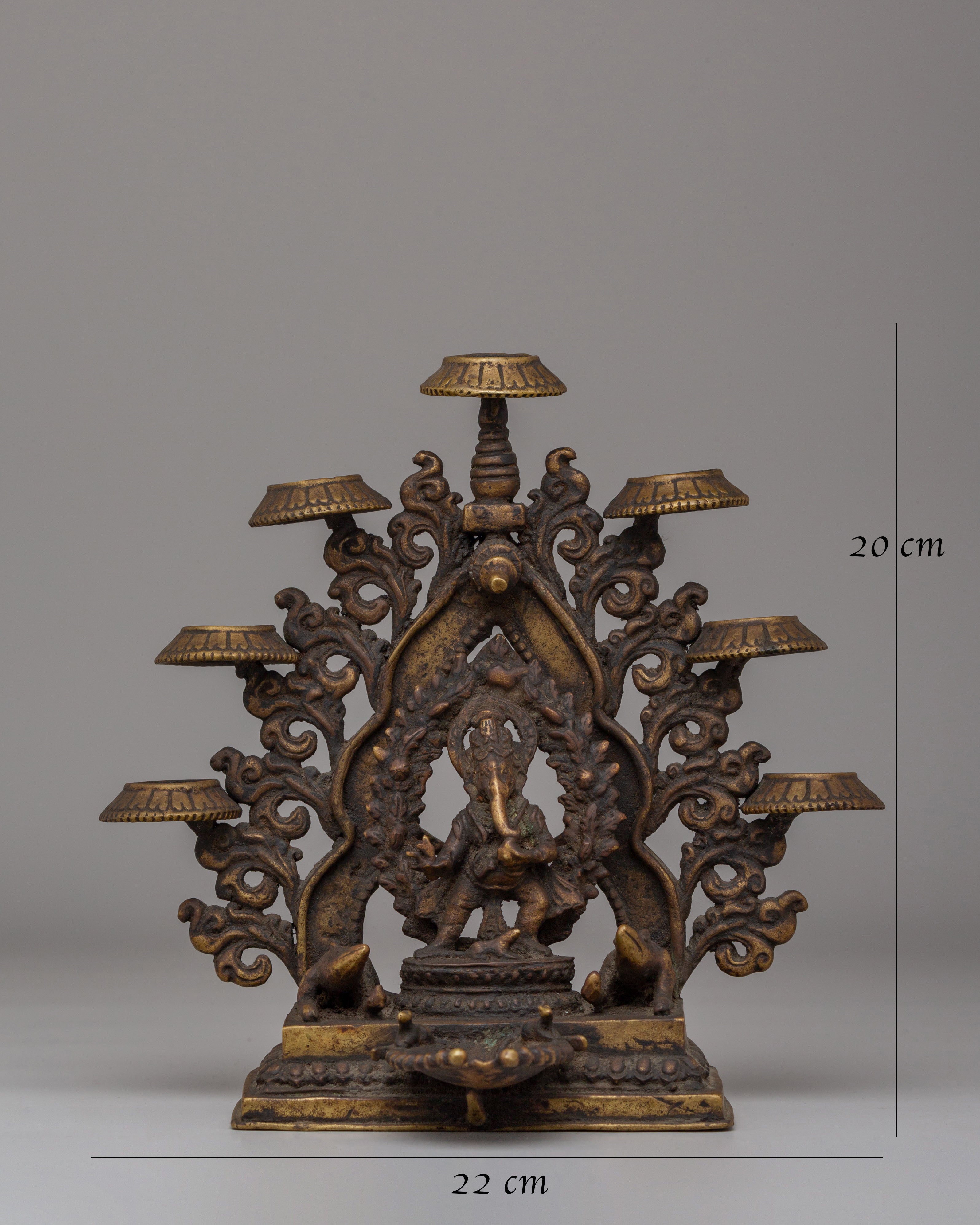 Handcrafted Ganesh Oil Lamp | Brass Lamp