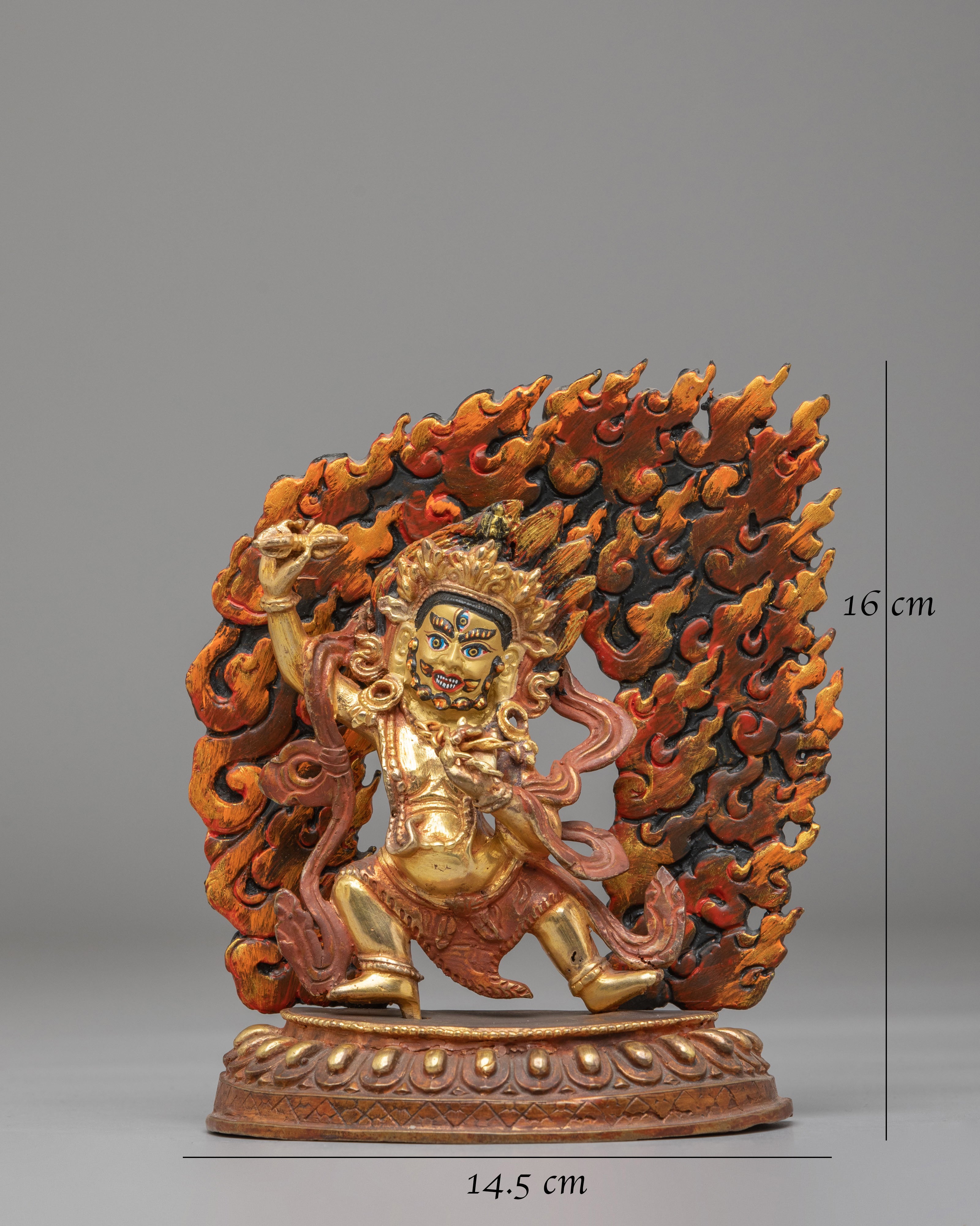 Himalayan Vajrapani Protector Deity Statue | Tibetan Protector Sculpture
