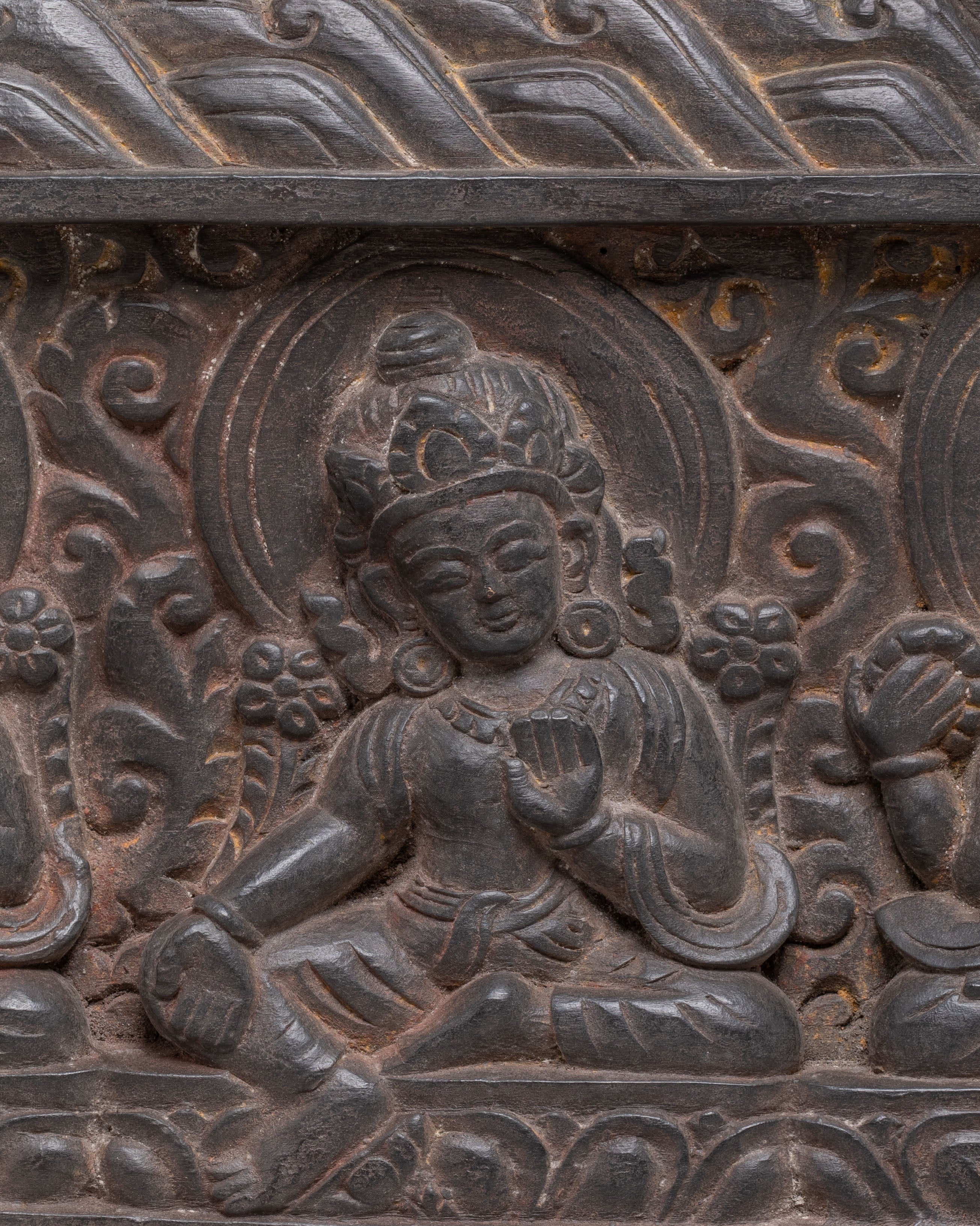 Divine Buddhist Deities Book Cover | Handcrafted Wooden Book Cover