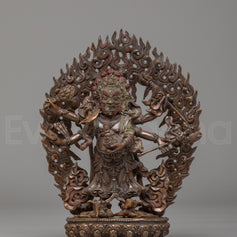 Spiritual White Mahakala Statue