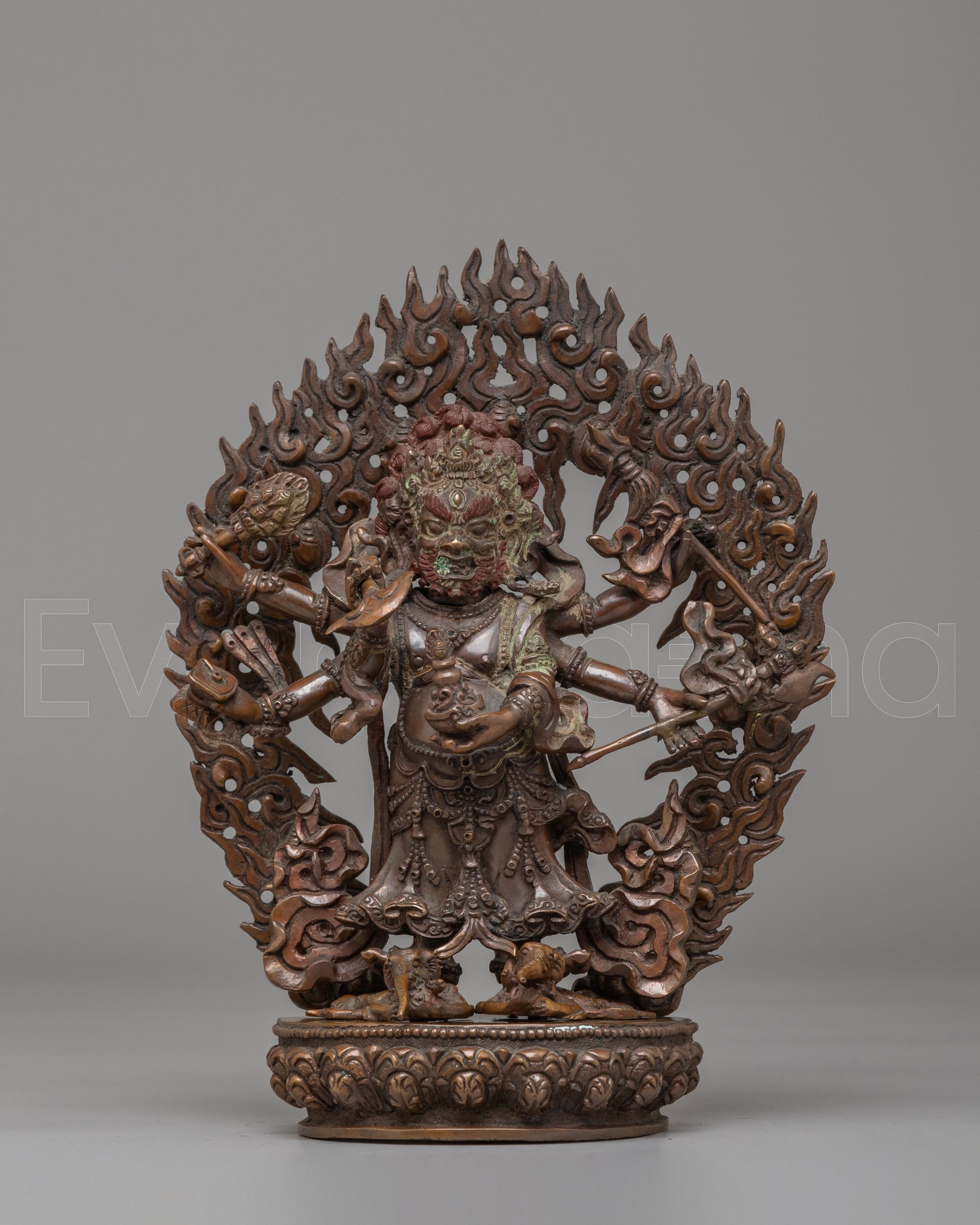 Spiritual White Mahakala Statue