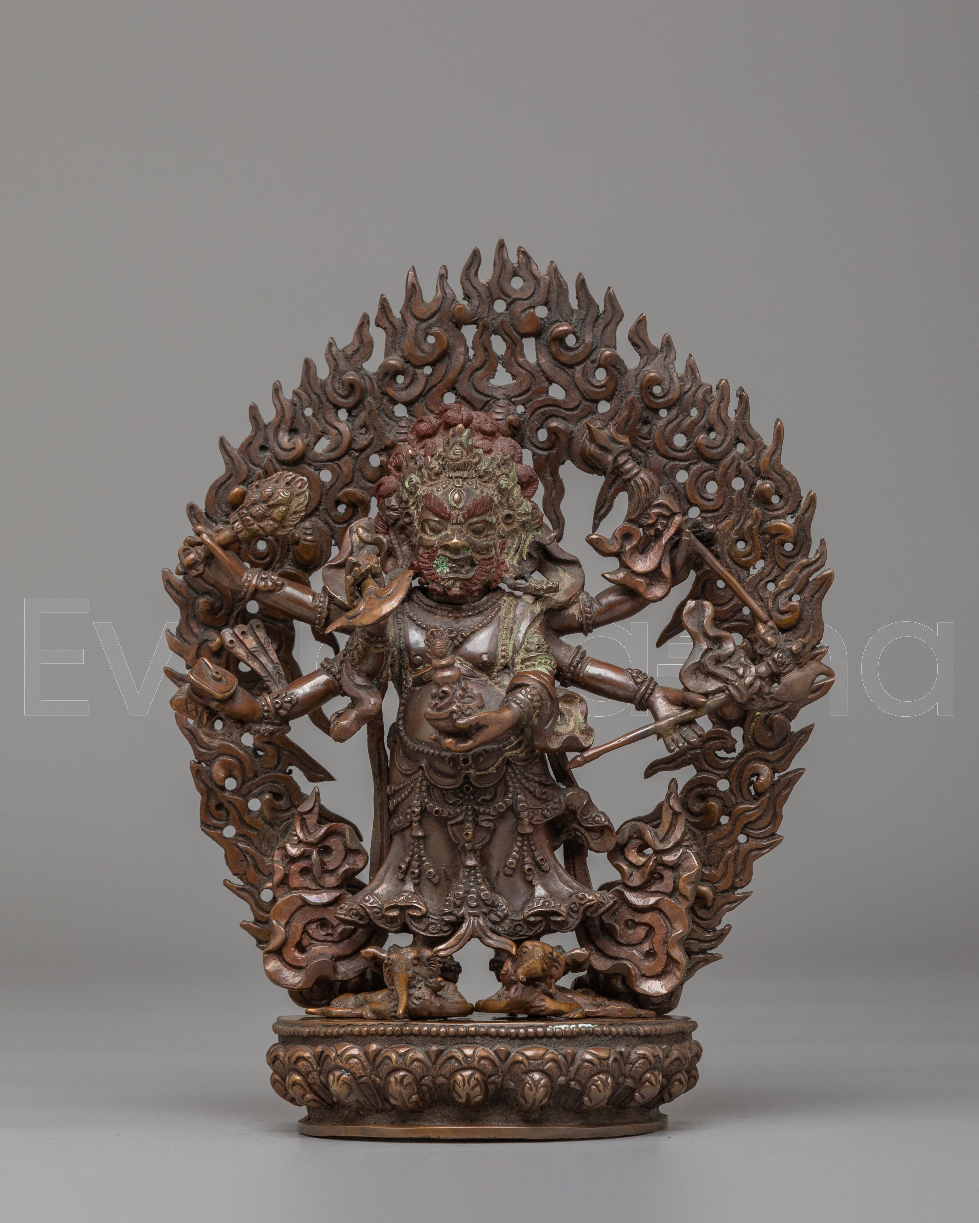 Spiritual White Mahakala Statue