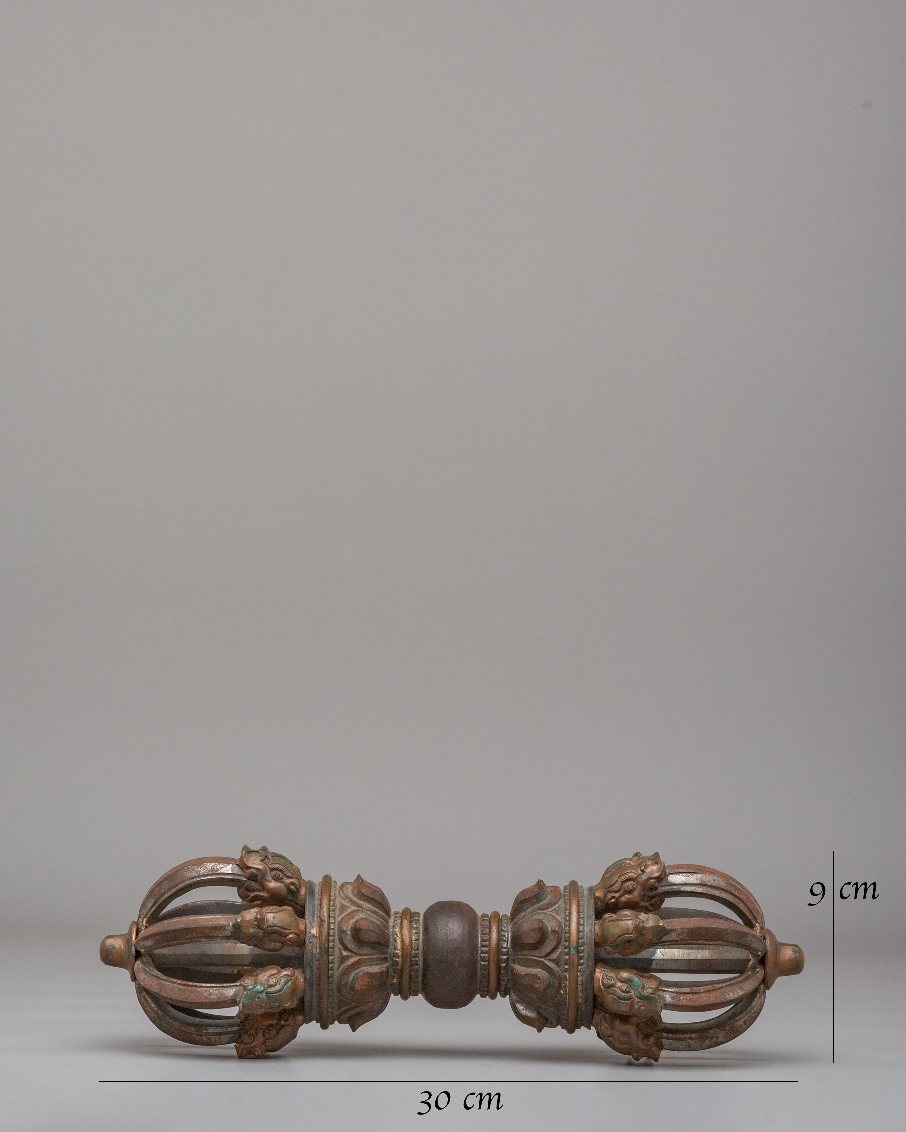 Tibetan Altar Ritual Vajra | Sacred Buddhist Artifact for Meditation and Altar Decor