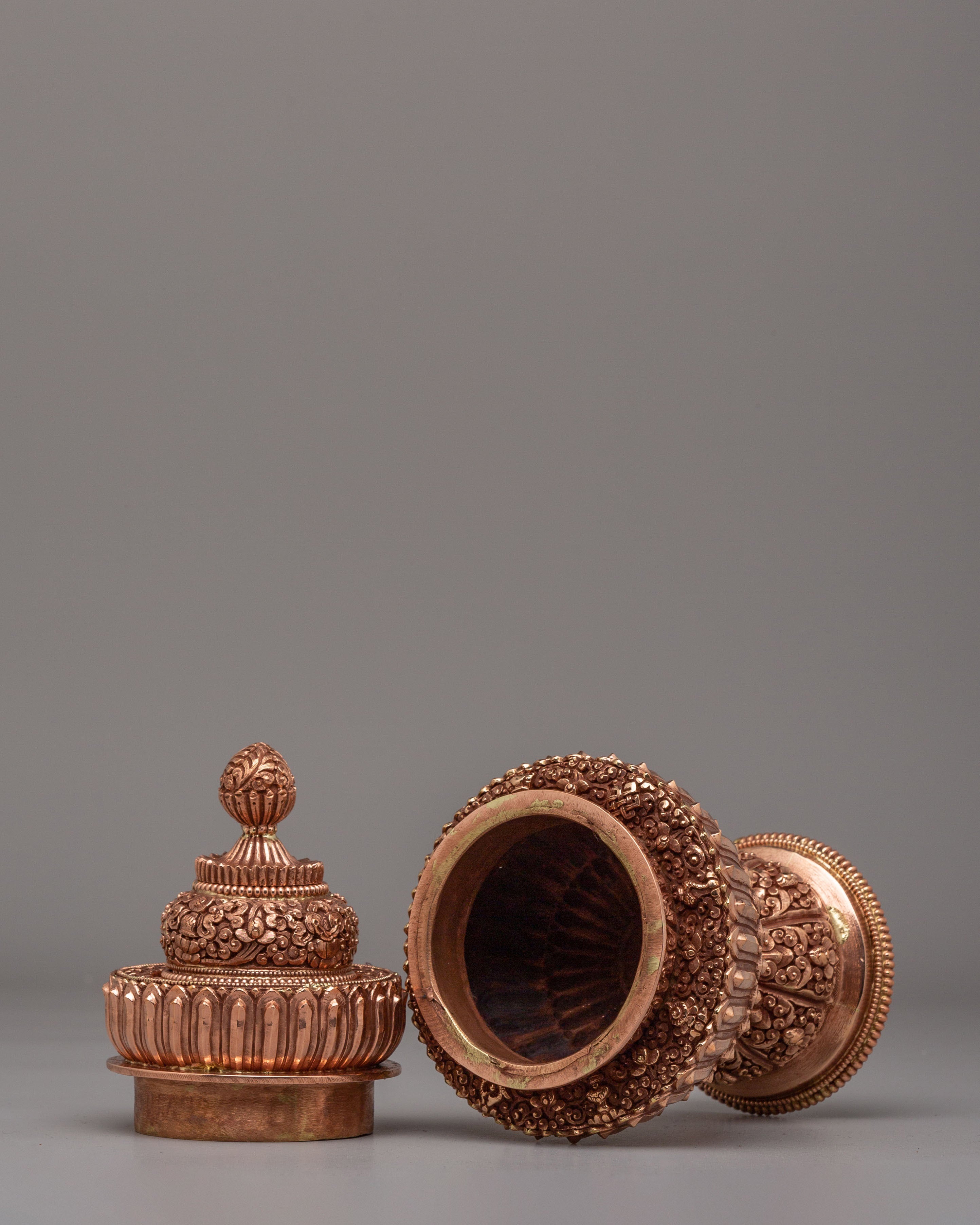 Himalayan Ritual Rice Pot | Buddhist Ceremonial Offering Vessel