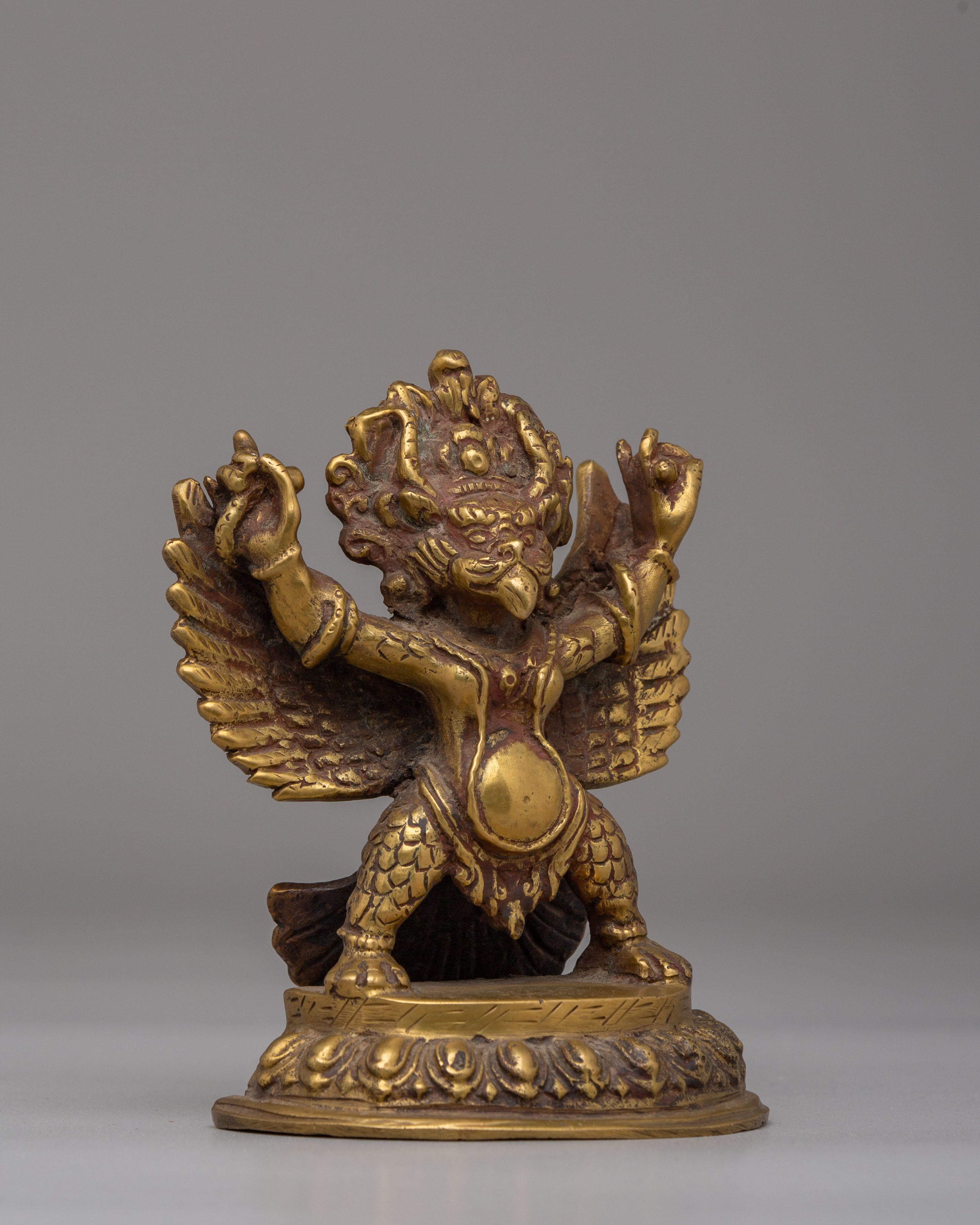 Sacred Guardian Garuda Statue | Handcrafted Brass Deity Figurine
