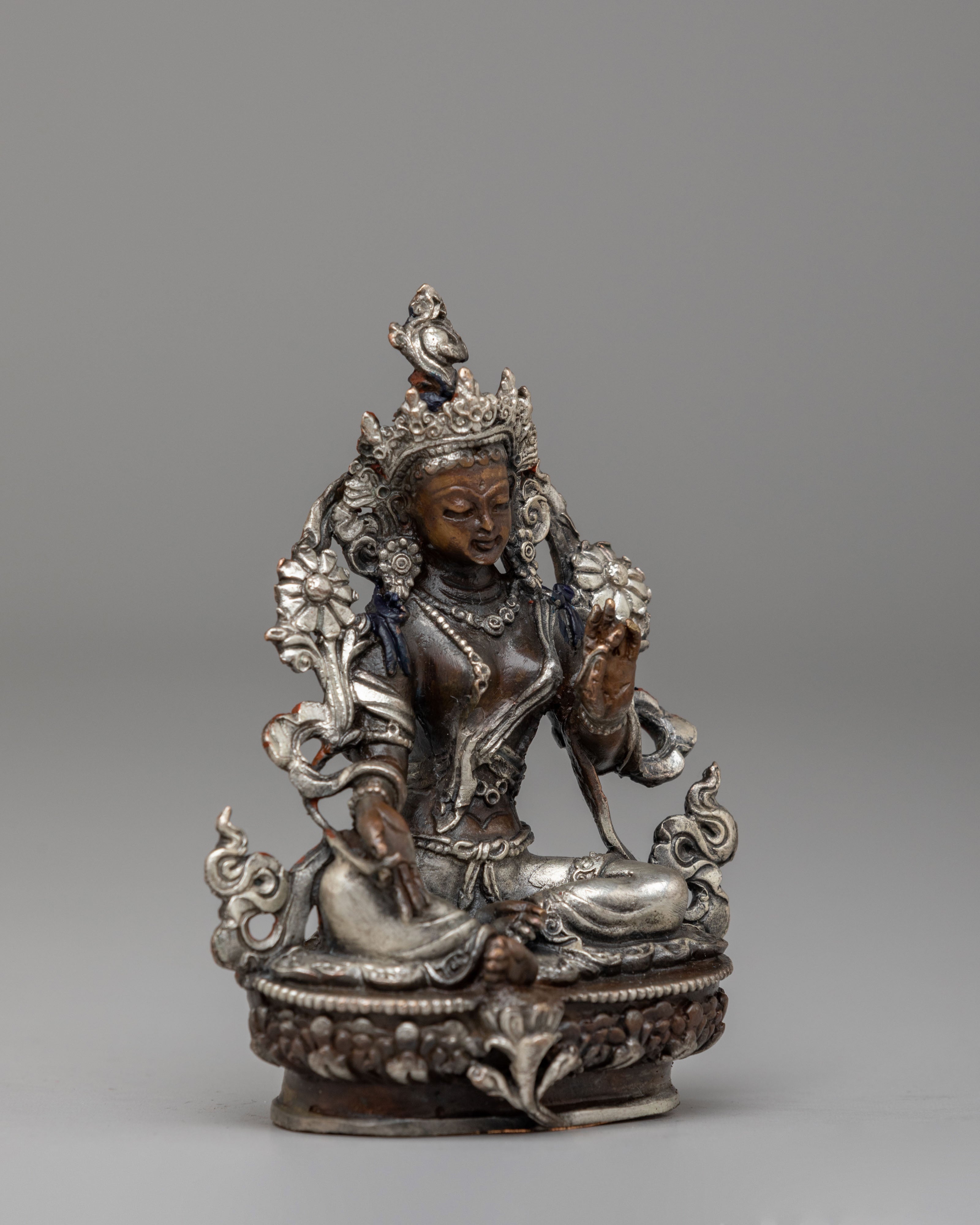 Traditional Green Tara Meditation Statue | Buddhist Deity Statue