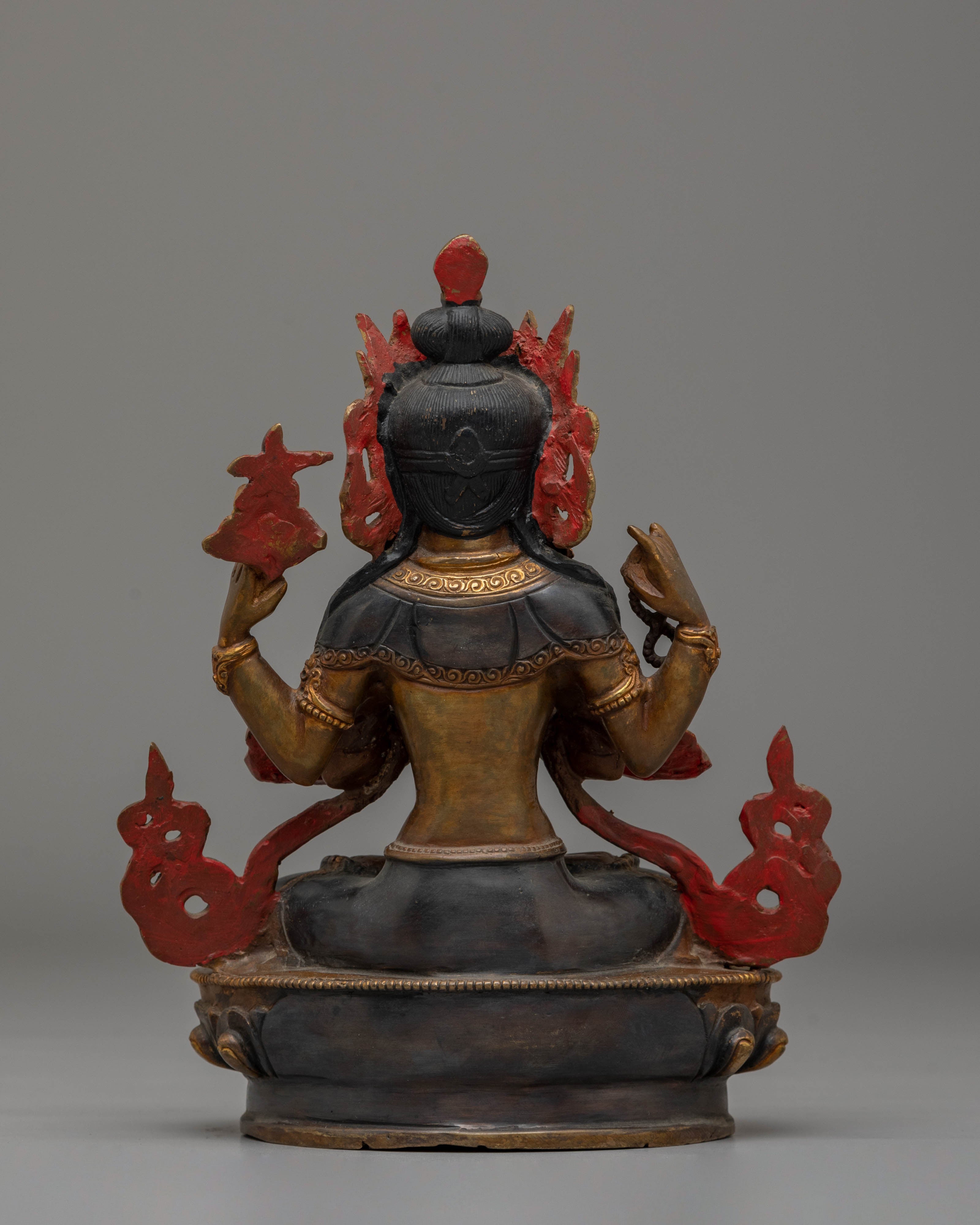 Tibetan Compassion Deity Chenrezig Statue | Bodhisattva of Infinite Wisdom