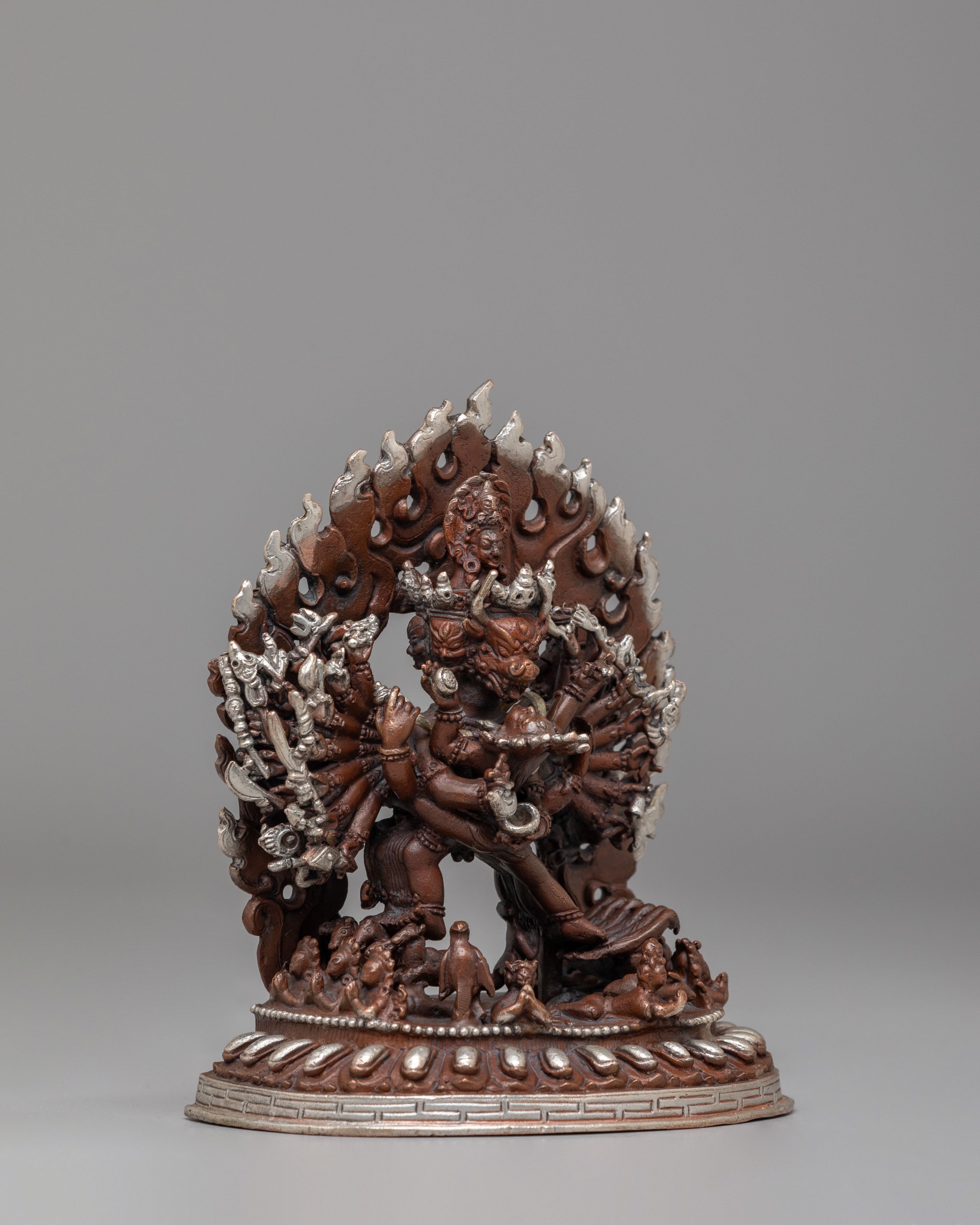 Tantric Yamantaka Protector Statue | Himalayan Buddhist Deity Art