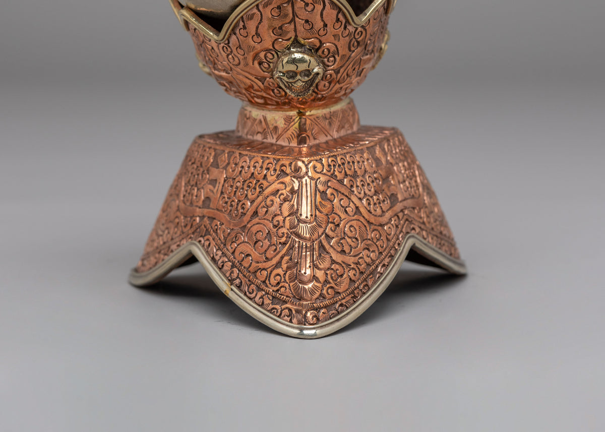 Buddhist Kapala Skull Cup for Ritual Use | Sacred Kapala Skull Cup