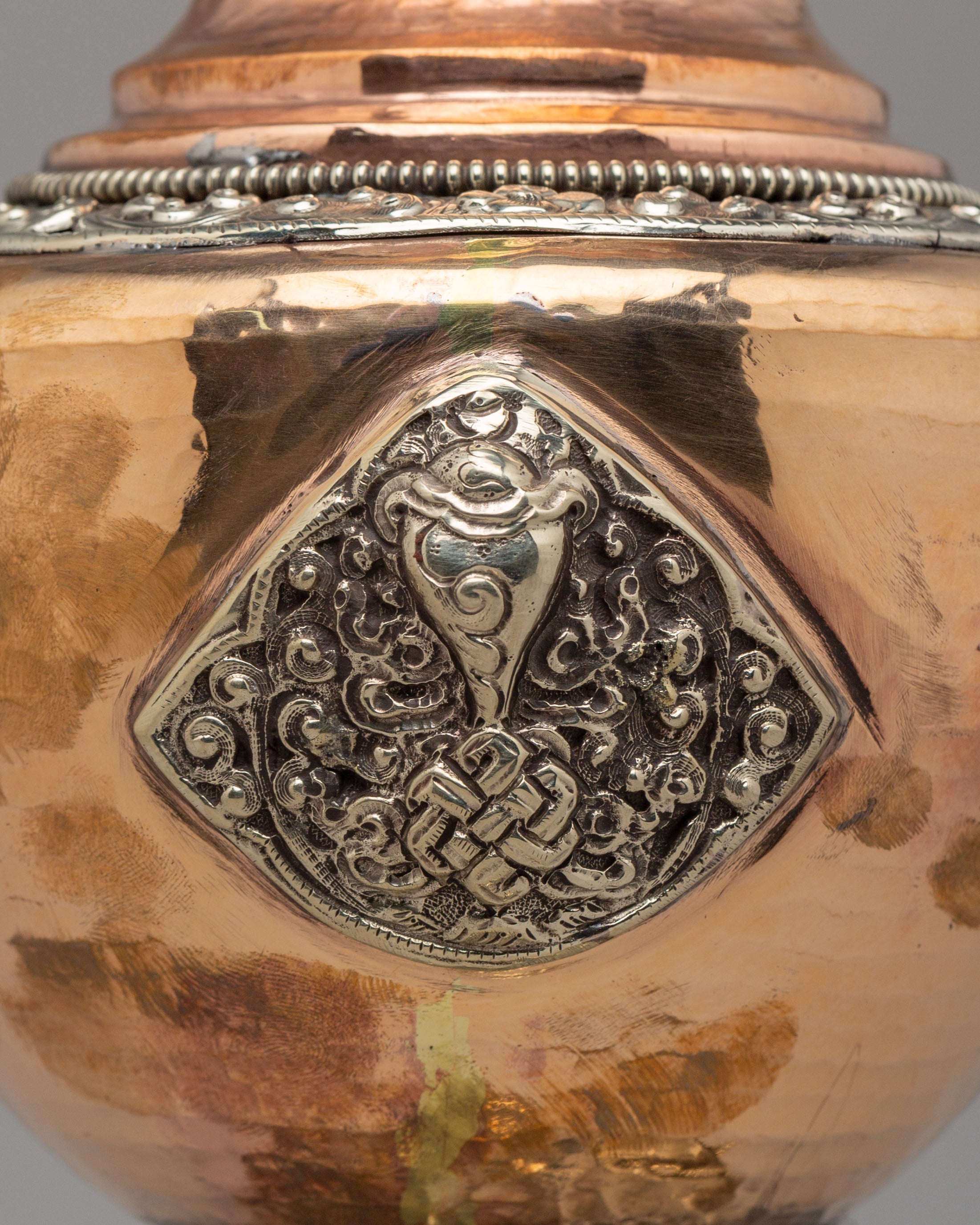 Sacred Flower Vase | Copper Floral Vessel for Altar & Meditation
