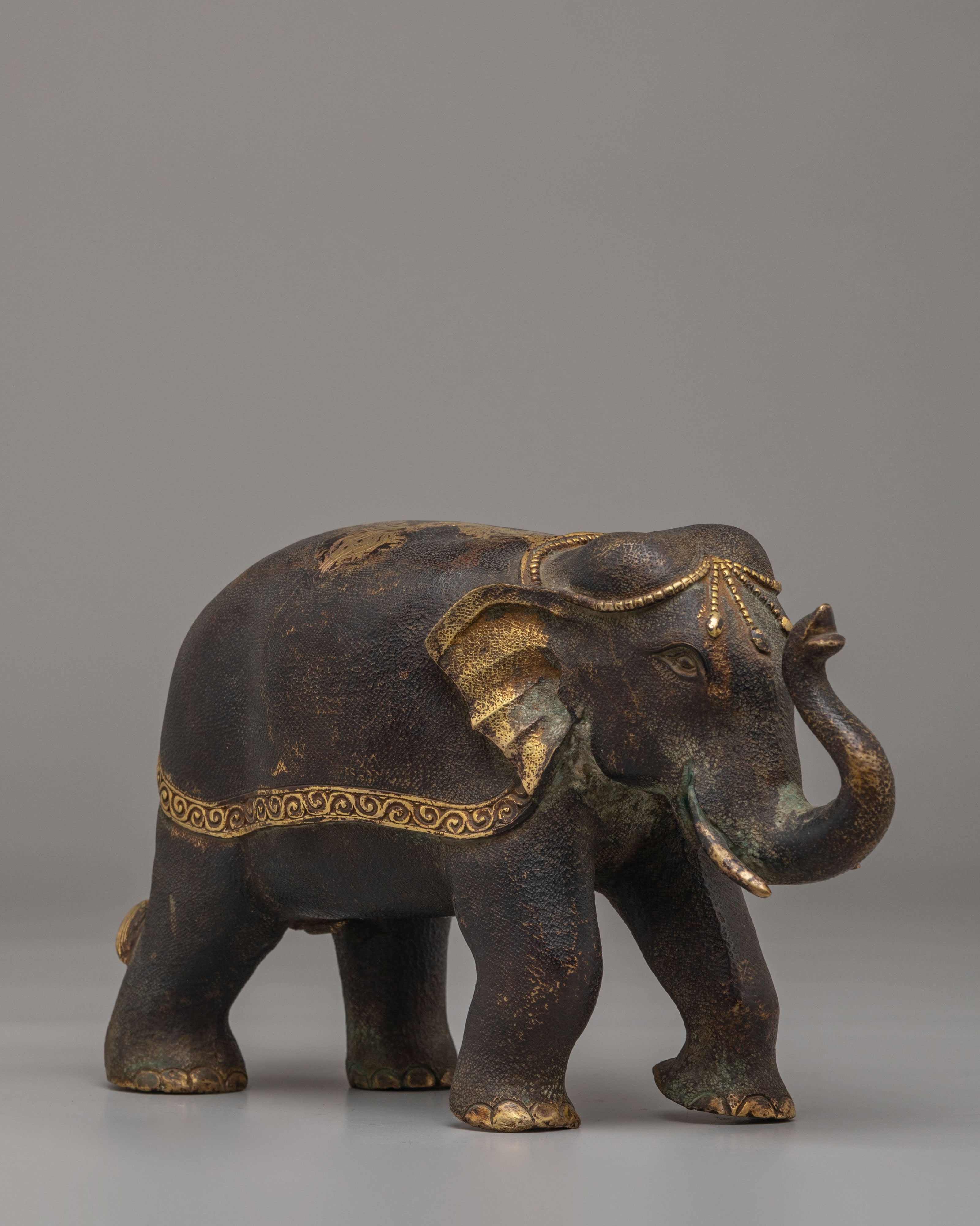 Tibetan Elephant Set for Decor | Symbol of Wisdom and Strength