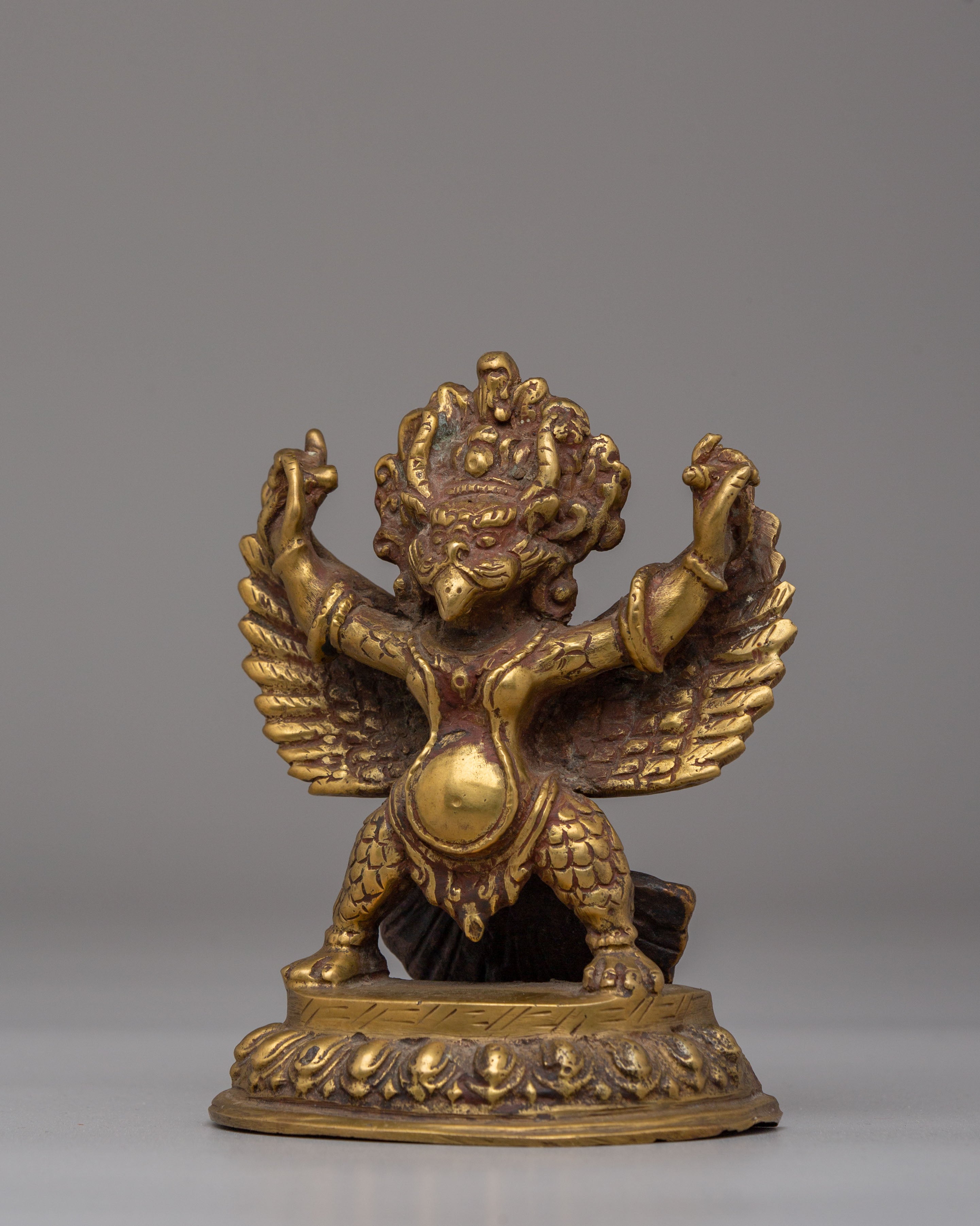 Sacred Guardian Garuda Statue | Handcrafted Brass Deity Figurine