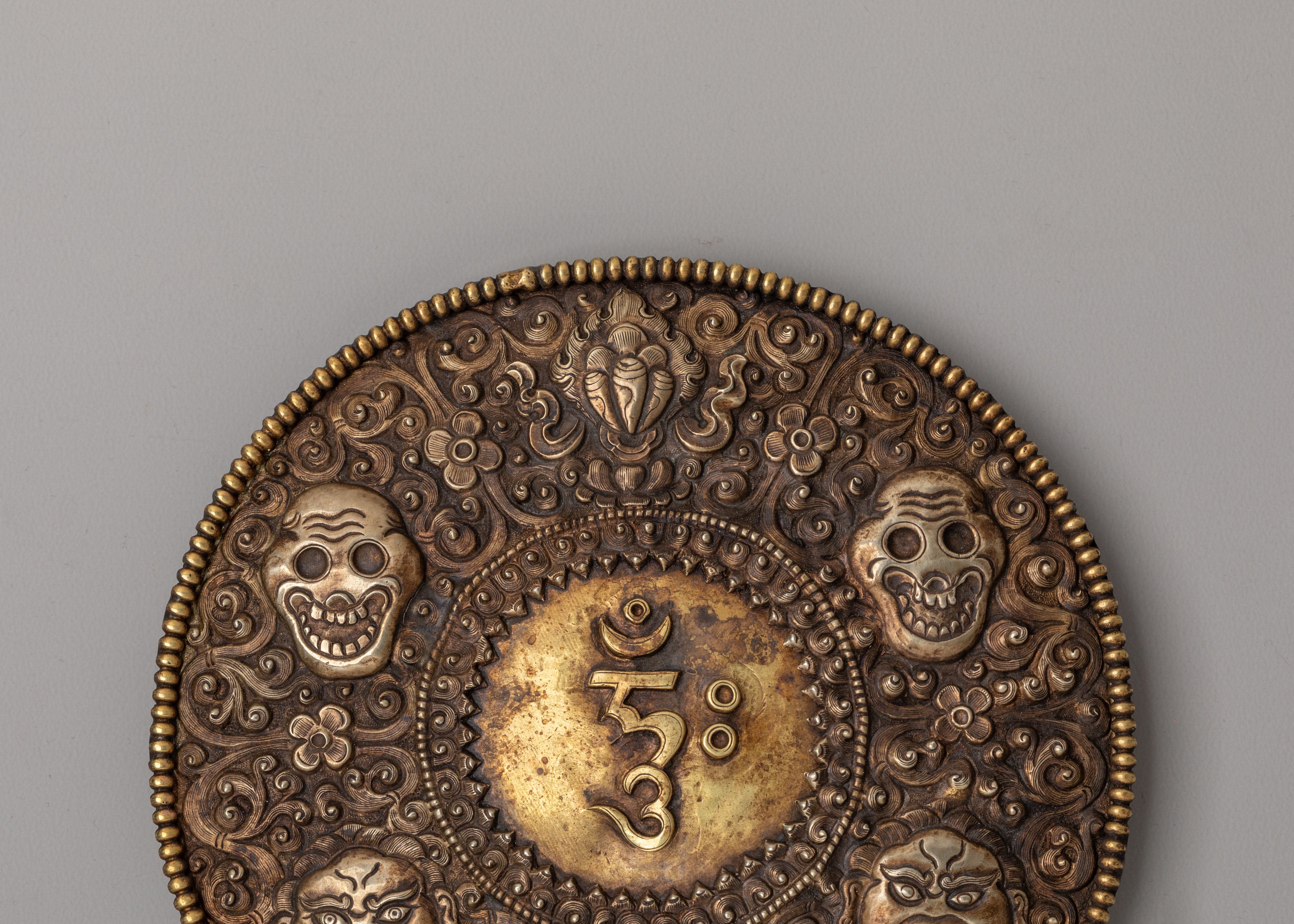 Buddhist Mantra Wall Hanging | Traditional Copper Craft