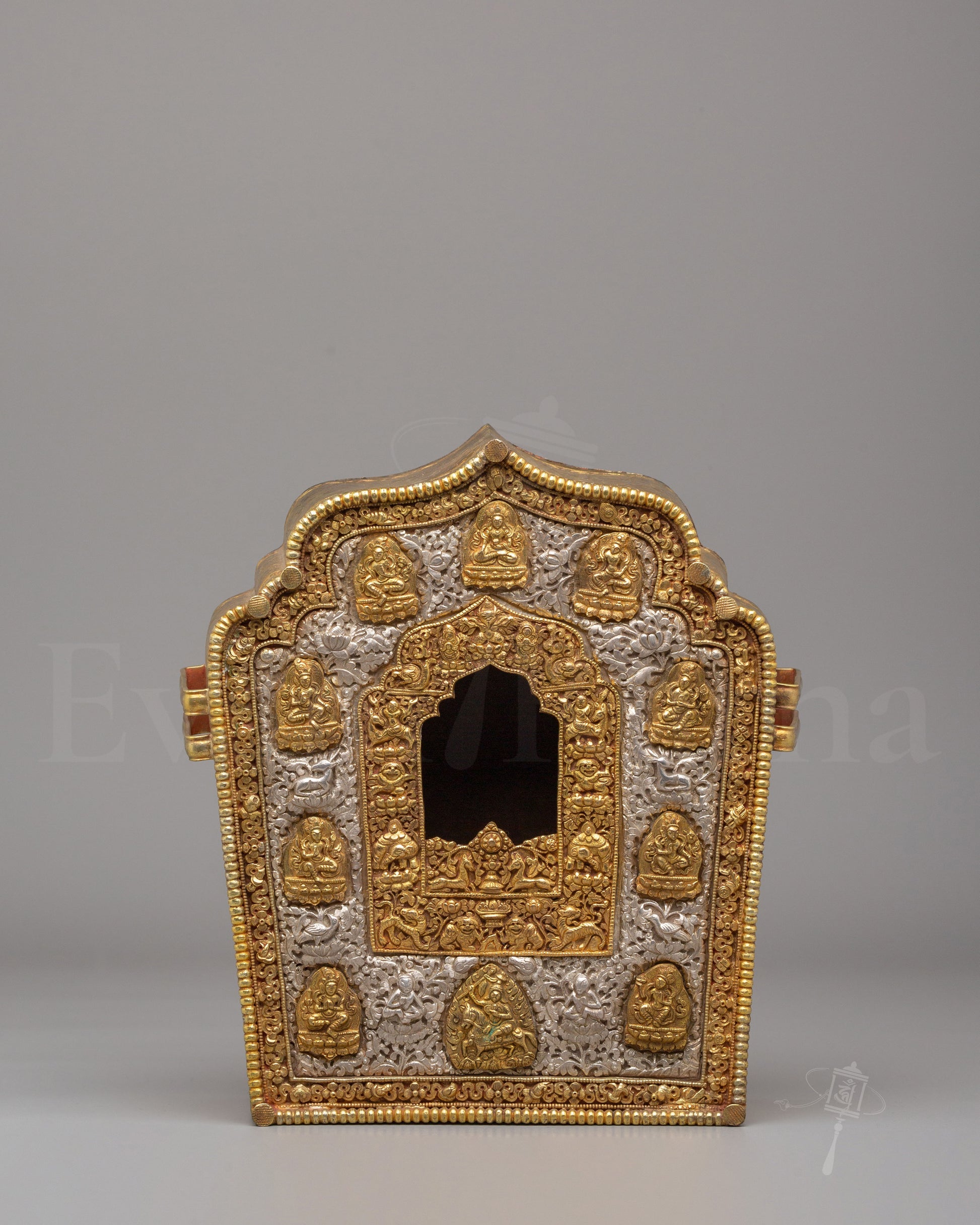 Deities Carved Ghau Box