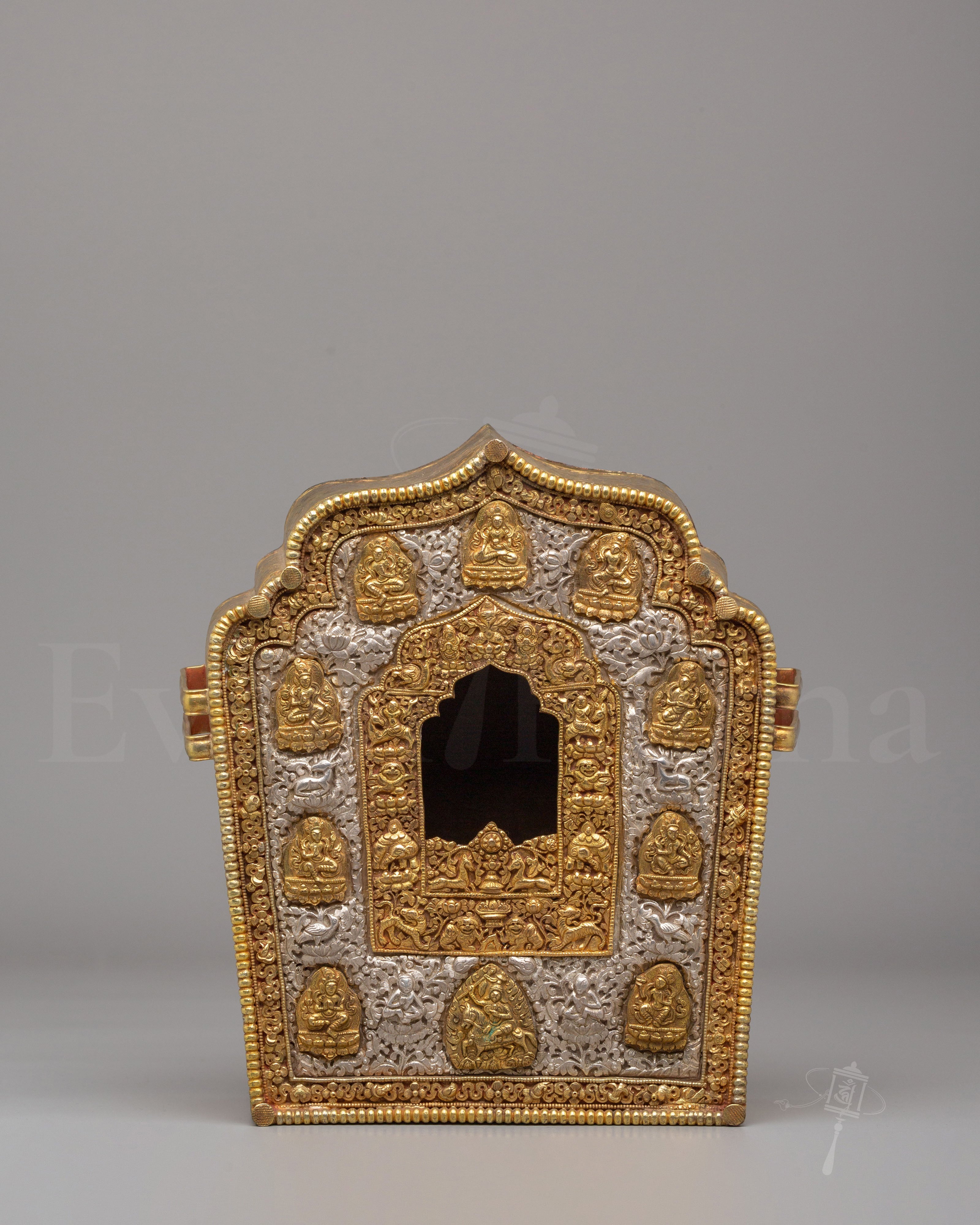 Deities Carved Ghau Box