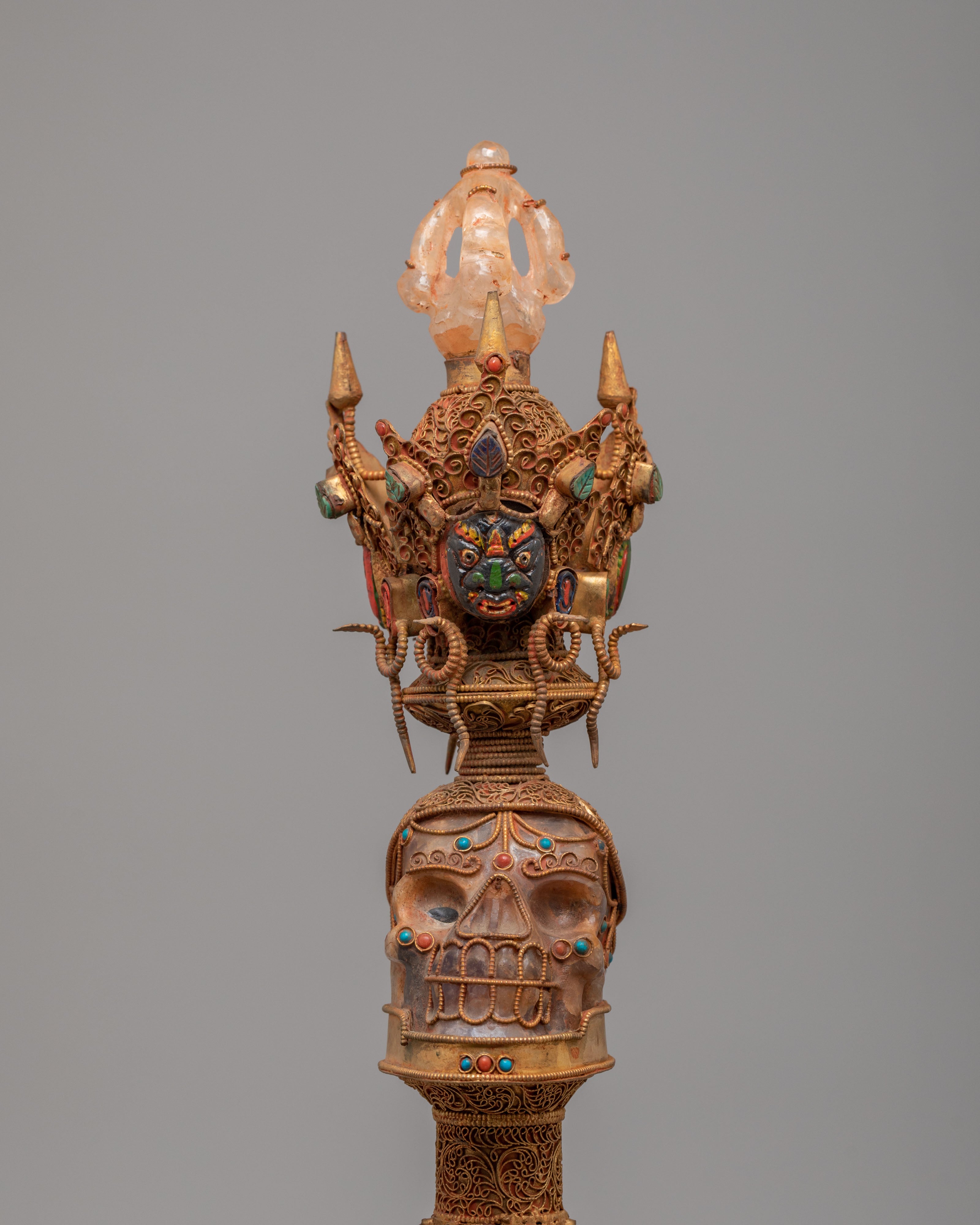 Sacred Skull Phurba For Ritual | A Symbol of Power & Transformation