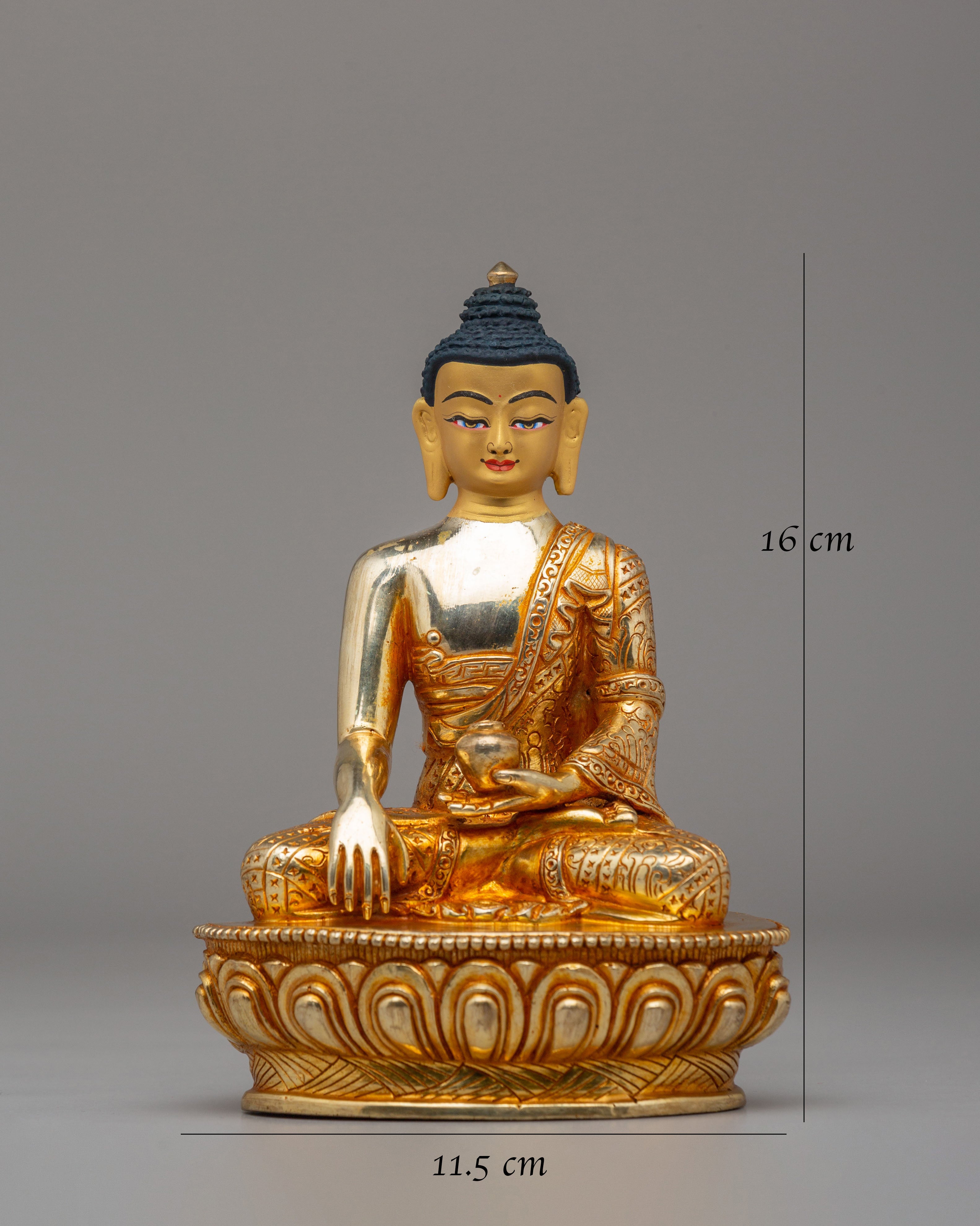 Historical Shakyamuni Buddha Figurine | Traditional Himalayan Artwork