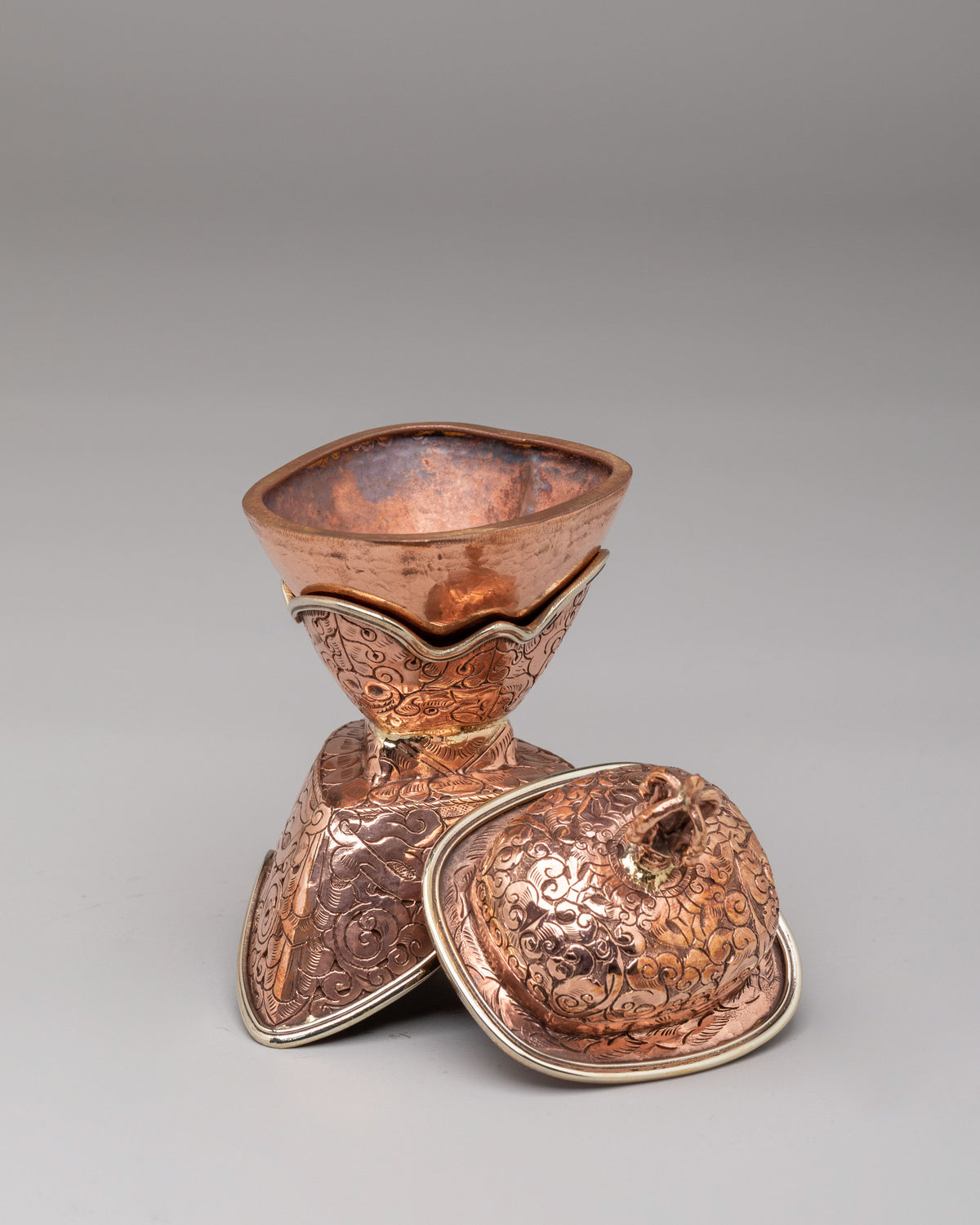 Spiritual Kapala Skull Cup | Tibetan Ritual Offering Bowl