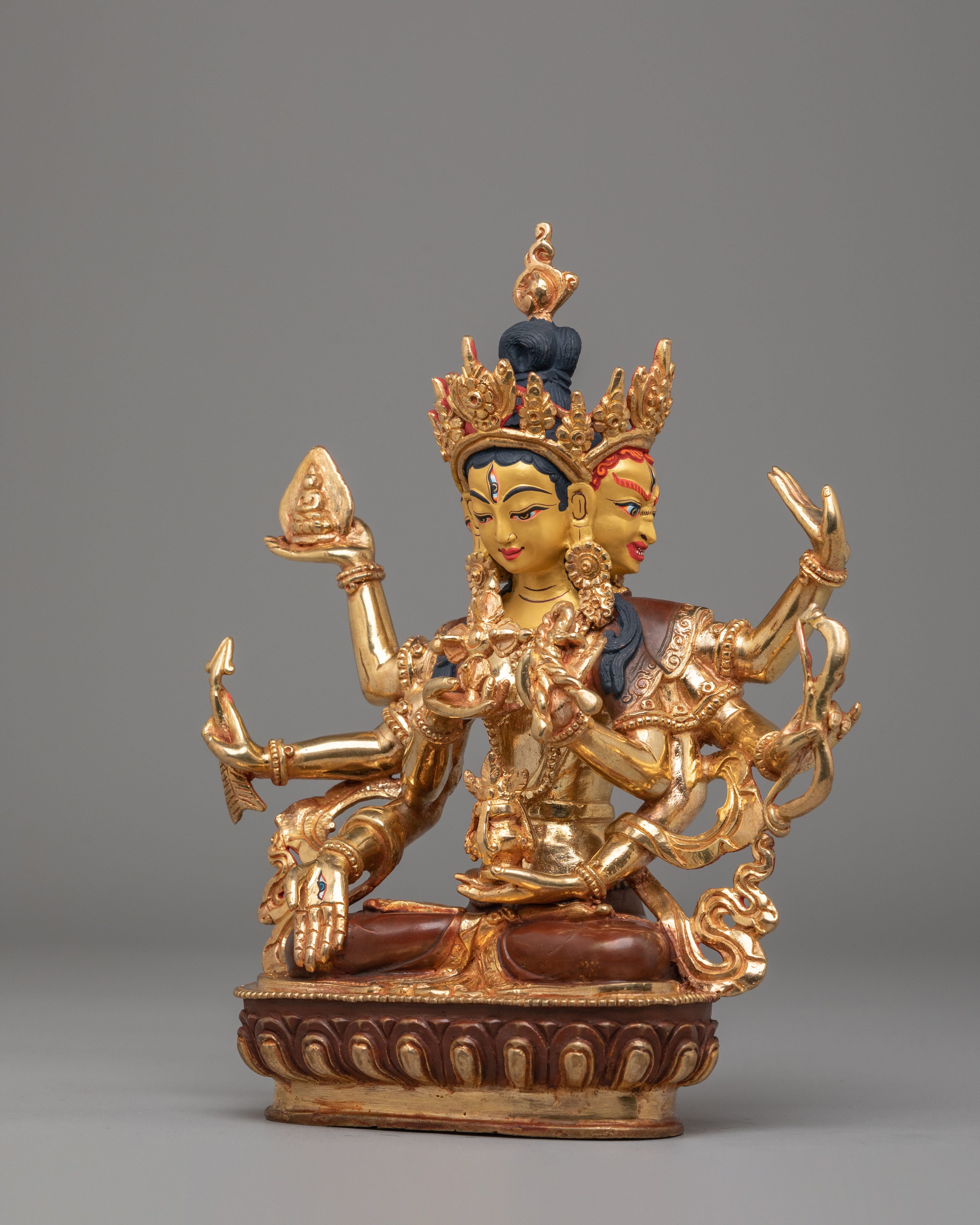 Tibetan Namgyalma Statue | 24K Gold Plated Tibetan Buddhist Sculpture