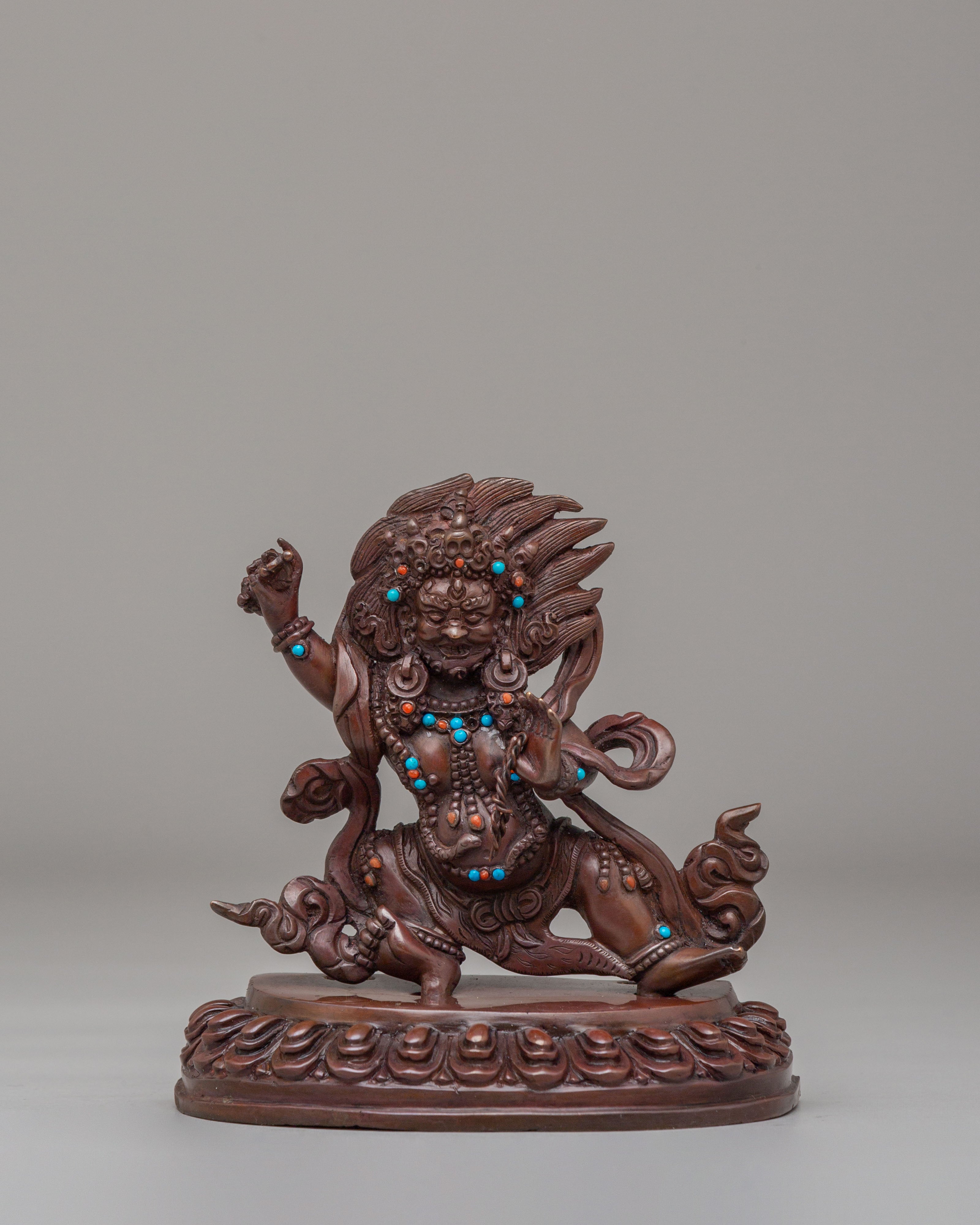 Tibetan Vajrapani Deity Statue | Handcrafted Artwork for Spiritual Protection