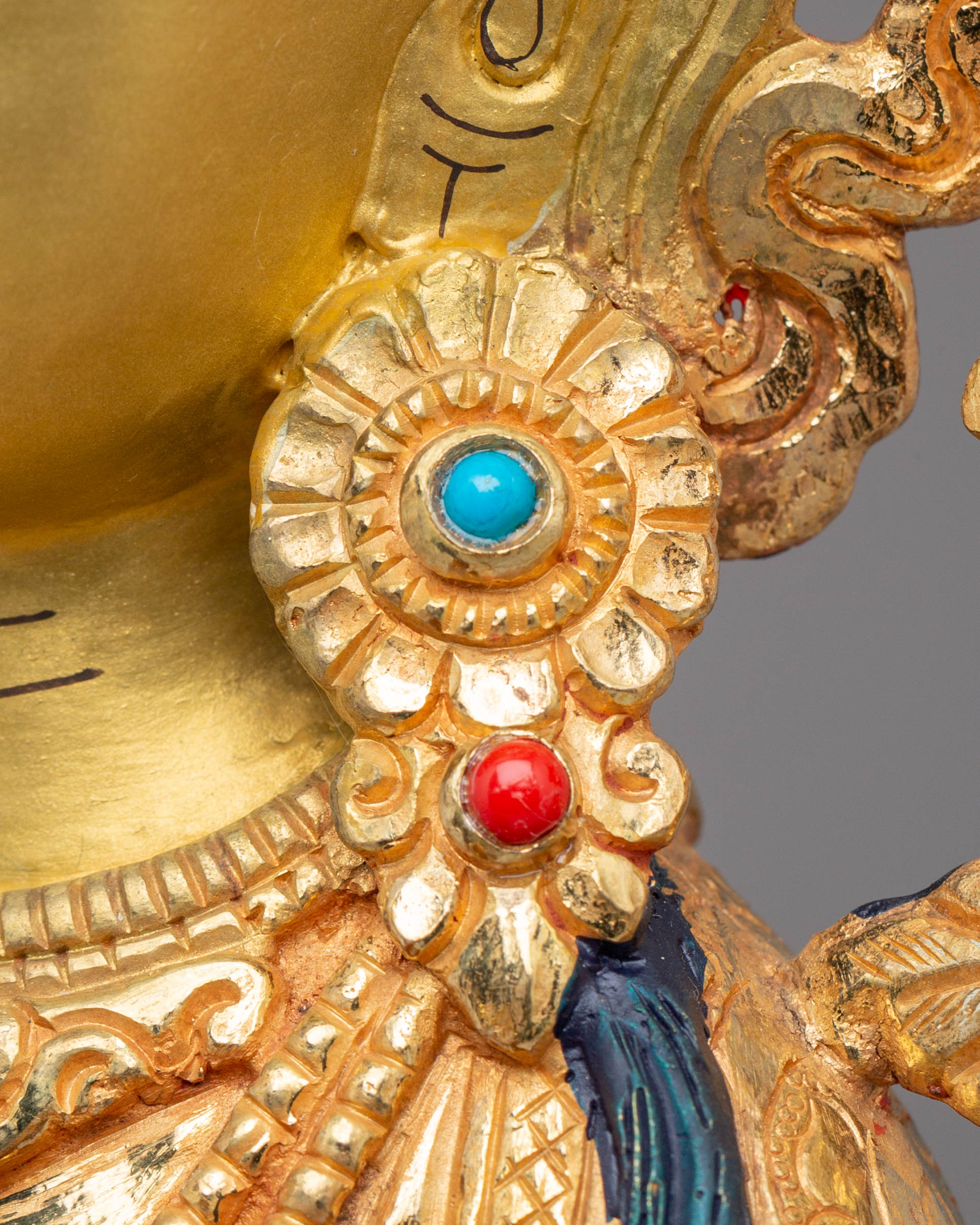 Handcrafted Manjushri Copper Statue | Tibetan Wisdom Deity Sculpture