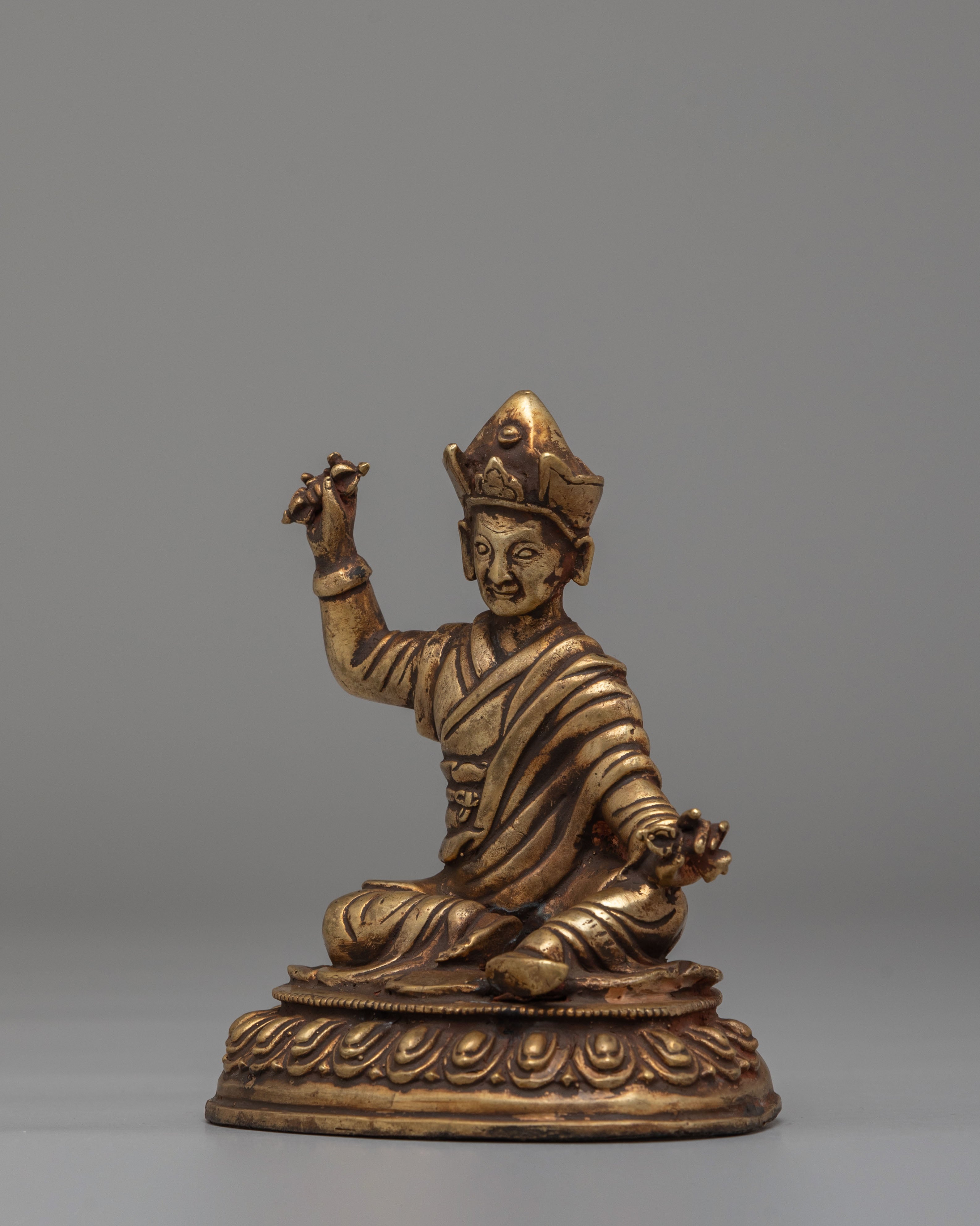 Traditional Karmapa Statue for Altar | Handcrafted Tibetan Figurine