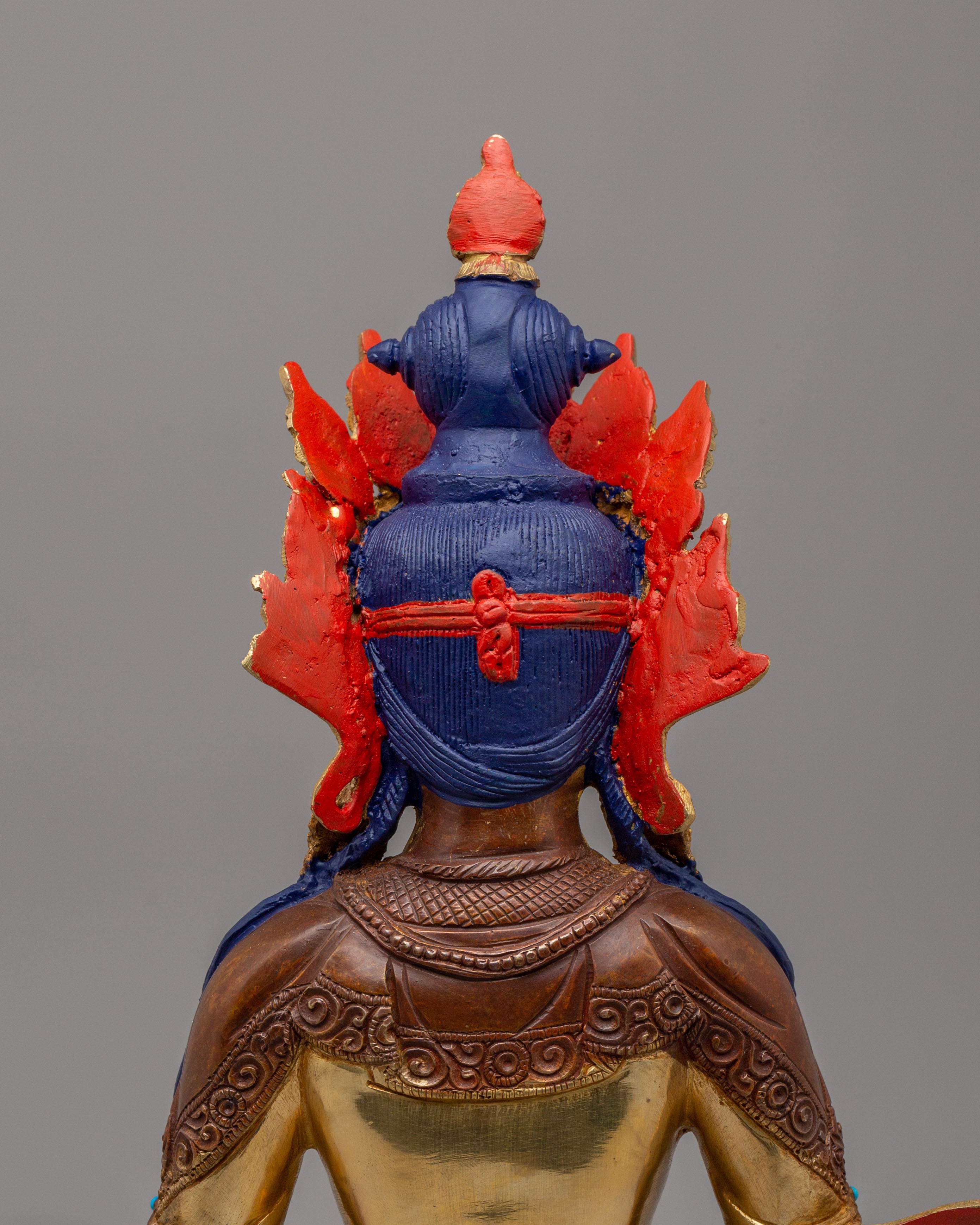 Sacred Amitayus Buddha Statue | Tibetan Long Life Buddha Sculpture