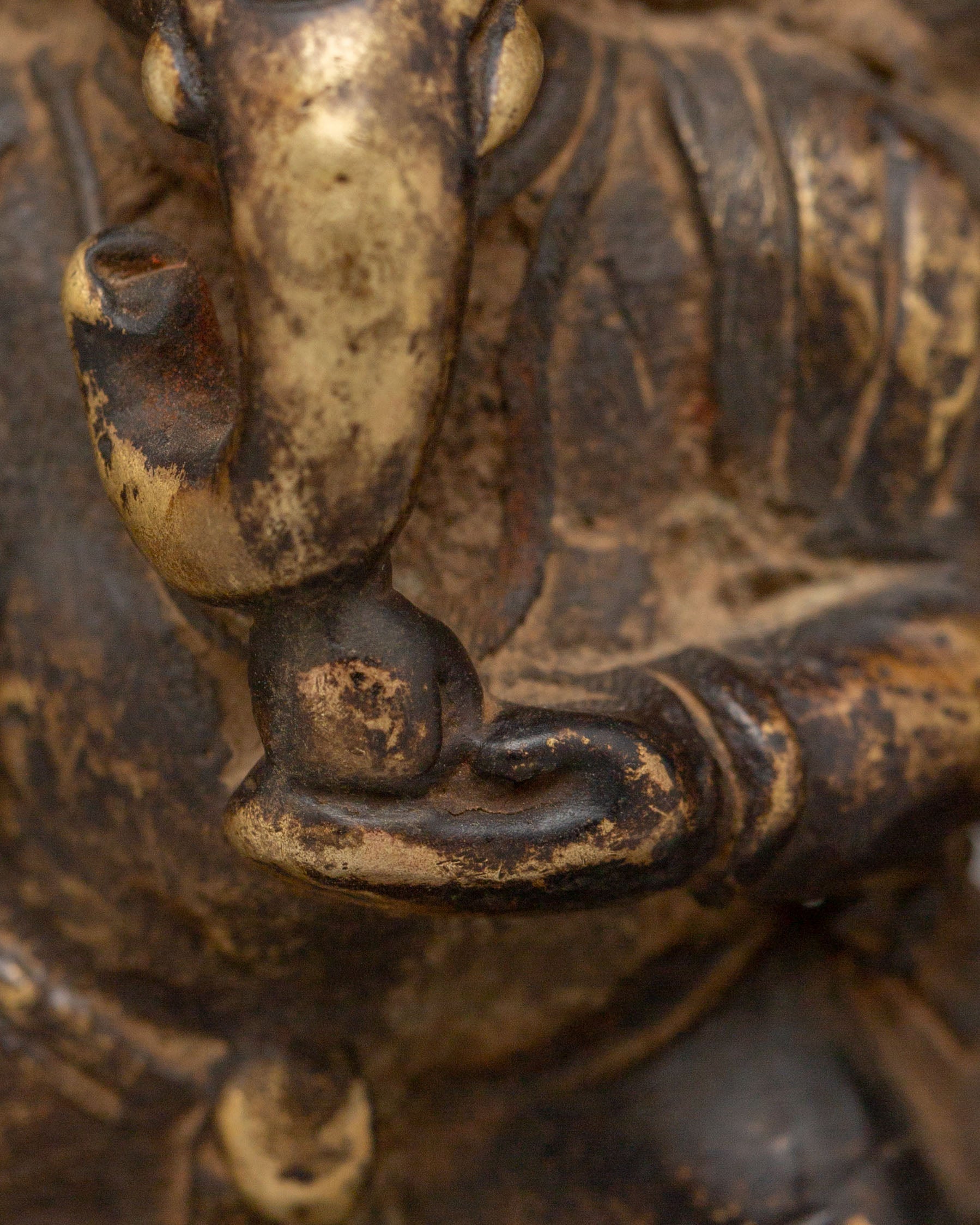 Sacred Ganapati Sculpture | Traditional Nepalese Artwork
