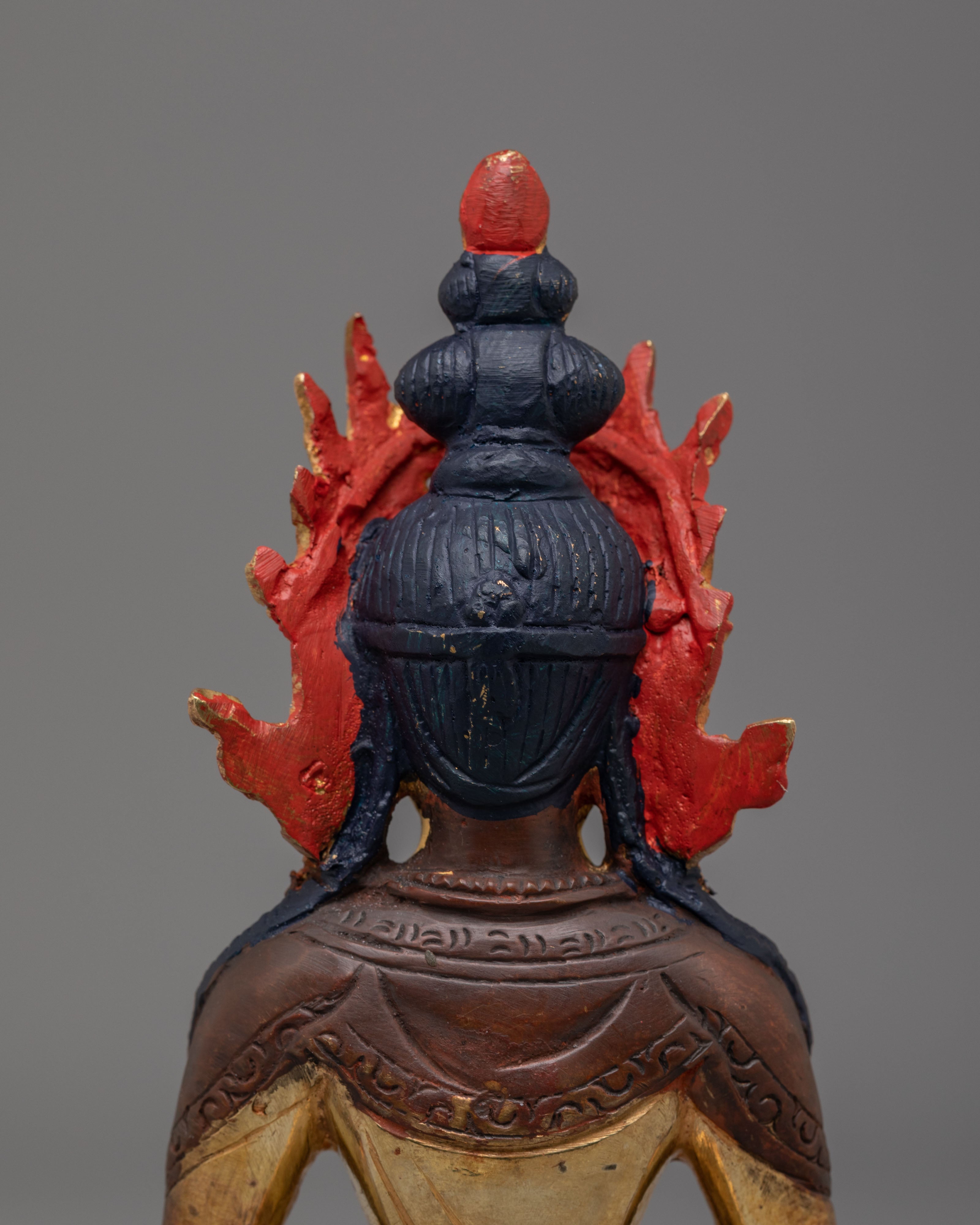 Handmade Long Life Buddha Amitayus Statue | Himalayan Buddhist Sacred Art