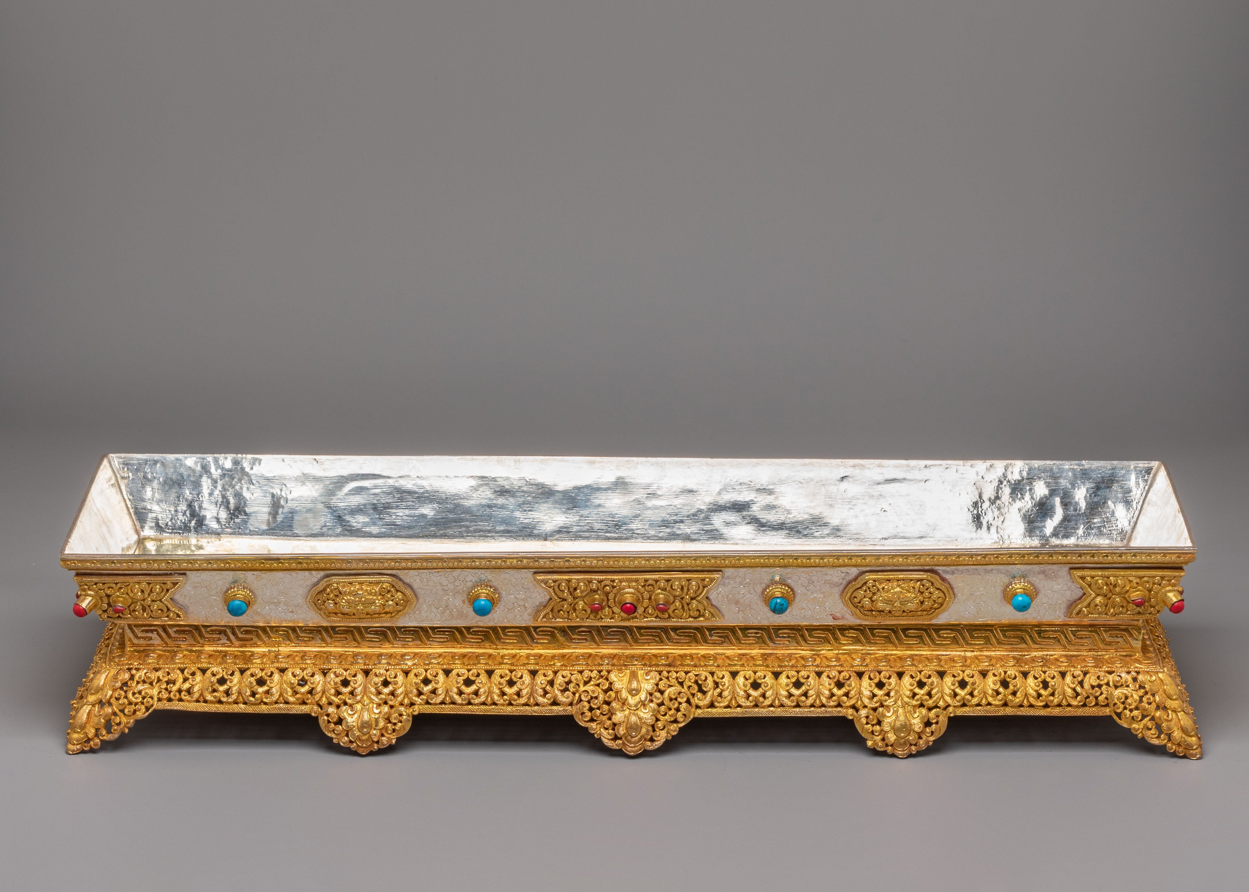Spiritual Himalayan Offering Tray | Sacred Tibetan Altar Art