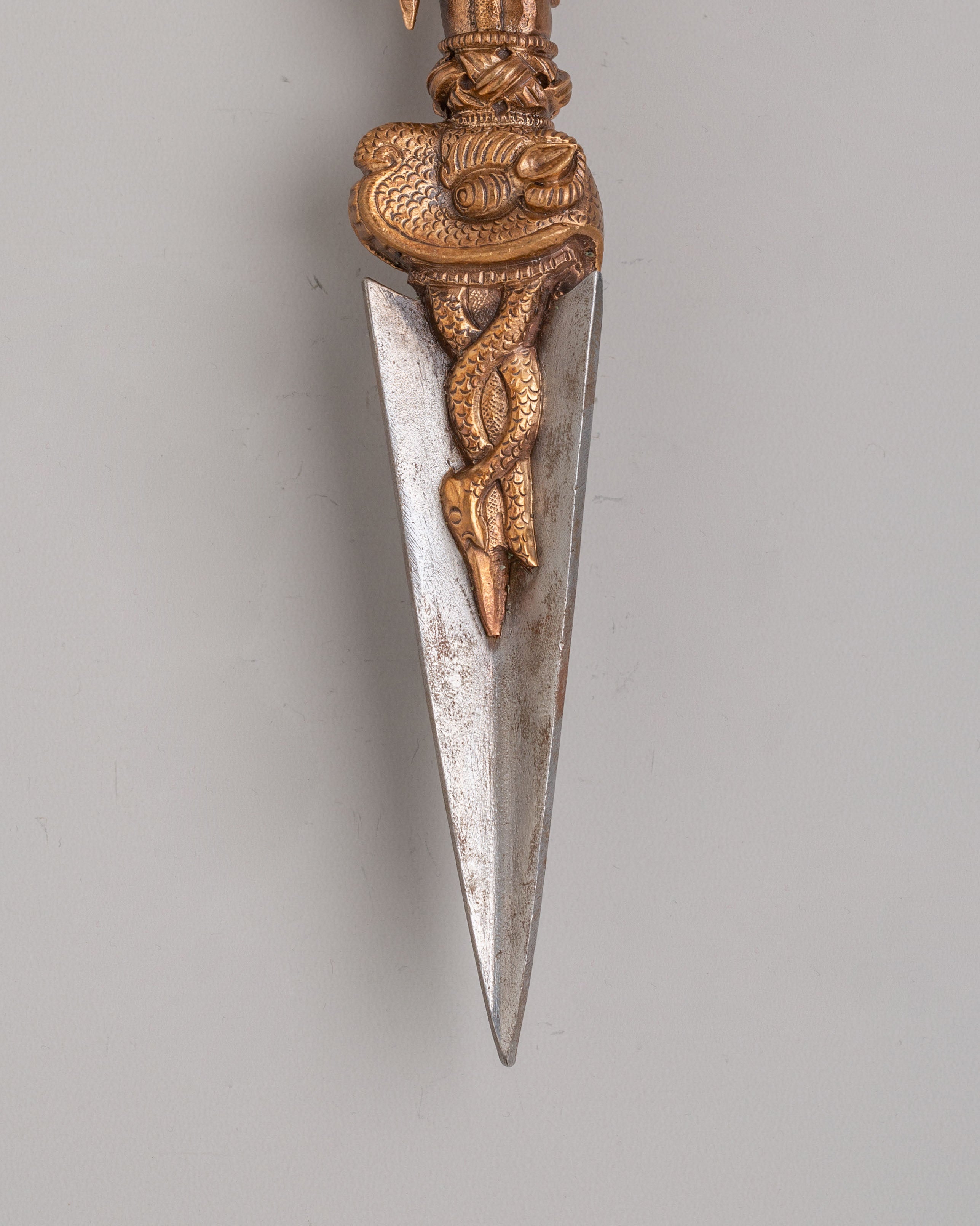 Himalayan Vajrakilaya Phurba Dagger | Iron Copper Vajrayana Ritual Tool