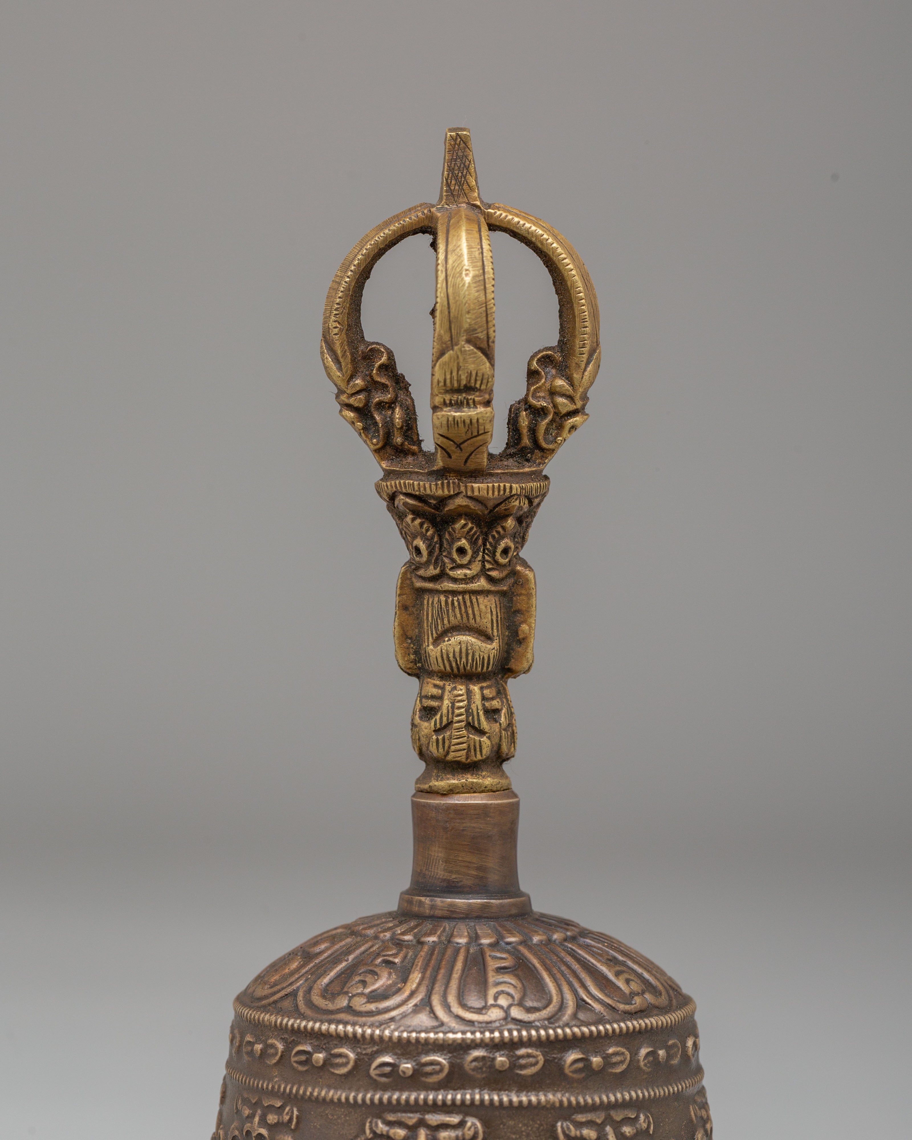 Tibetan Buddhism Vajra and Bell Set | Bronze Ritual Tools