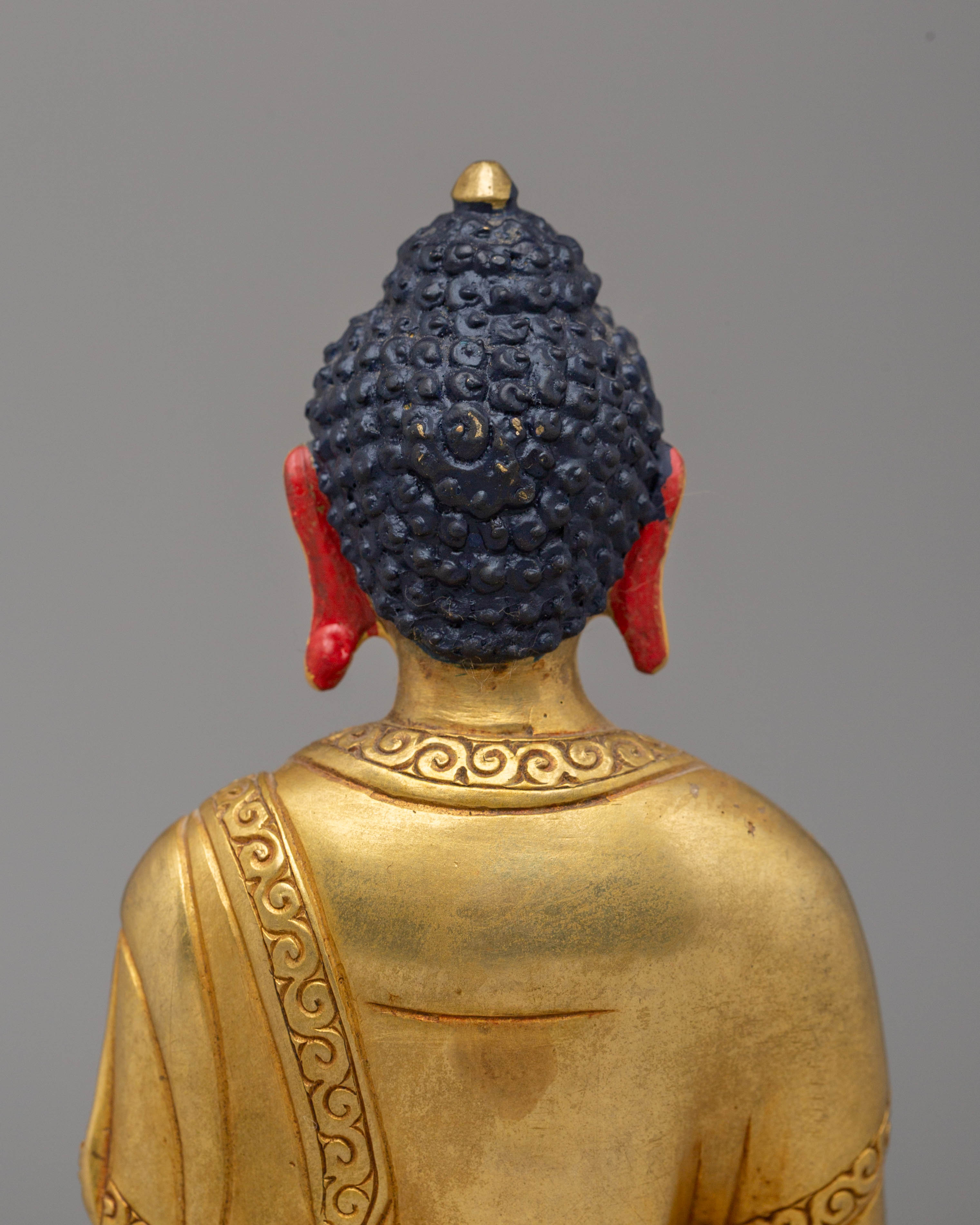 Buddha Amitabha Sacred Statue | Gold Plated Copper for Wisdom and Compassion