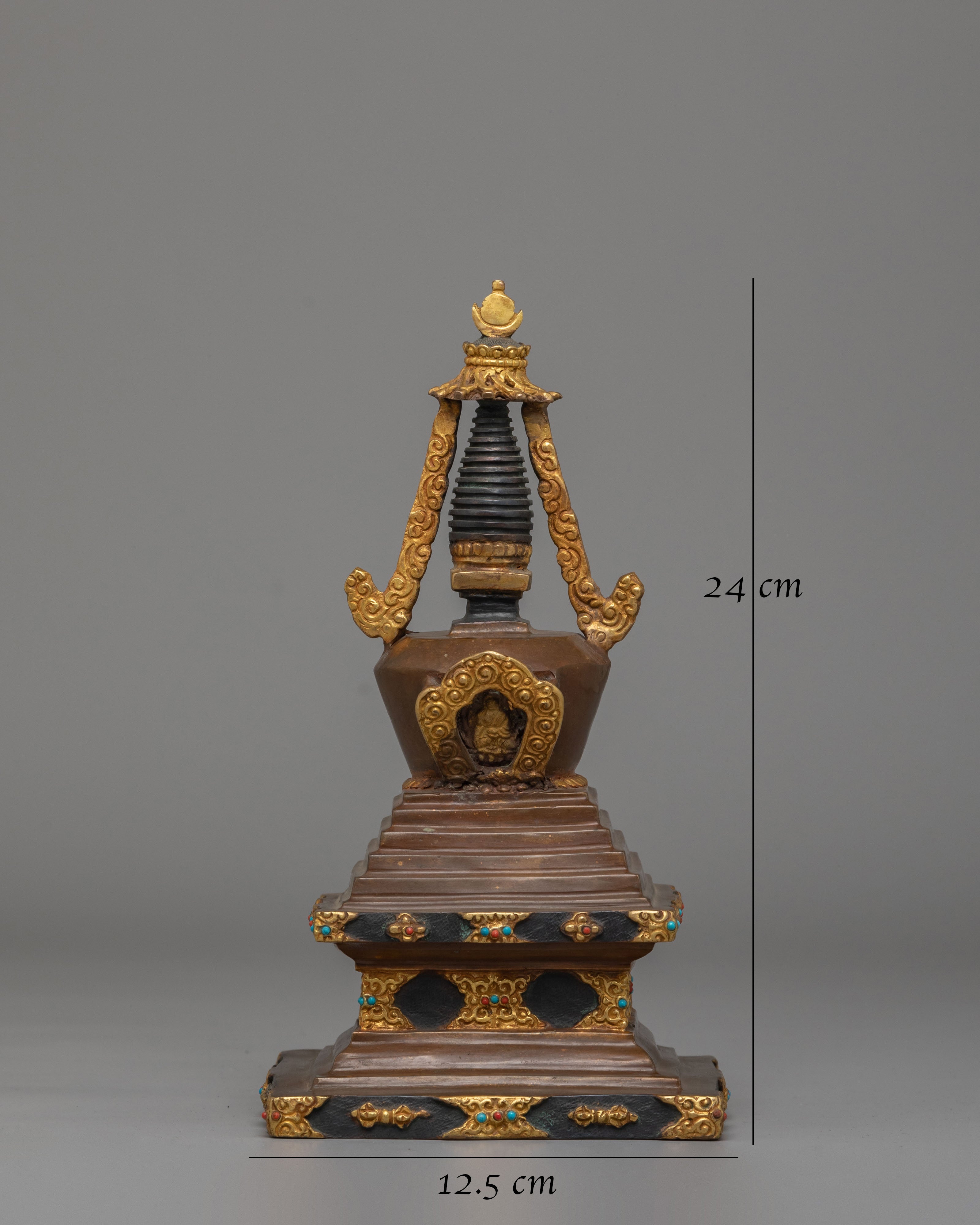 Eight Great Tibetan Stupa Set | Sacred Buddhist Shrine Decor