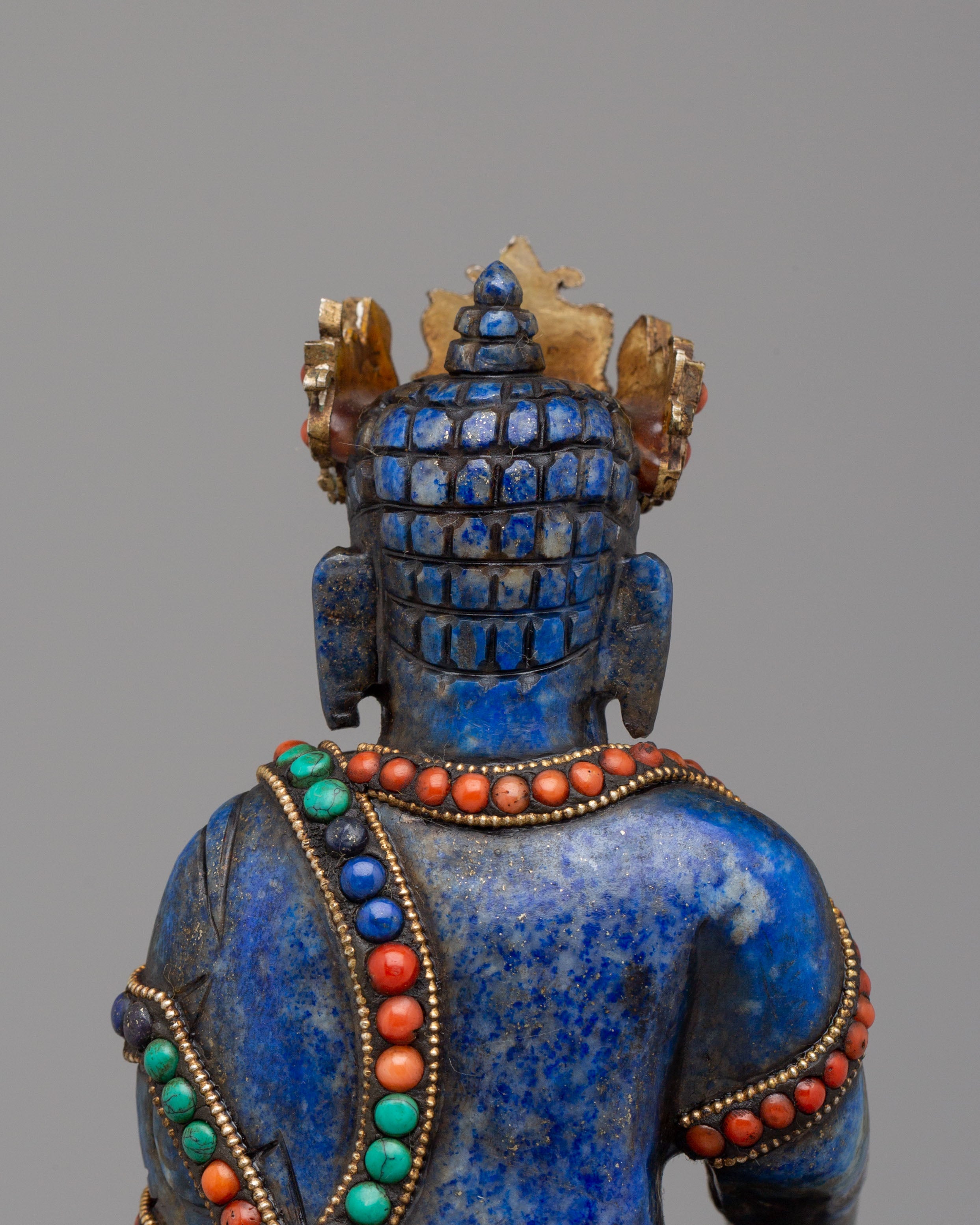 Shakyamuni Buddha on Throne Sculpture | Sacred Tibetan Artwork