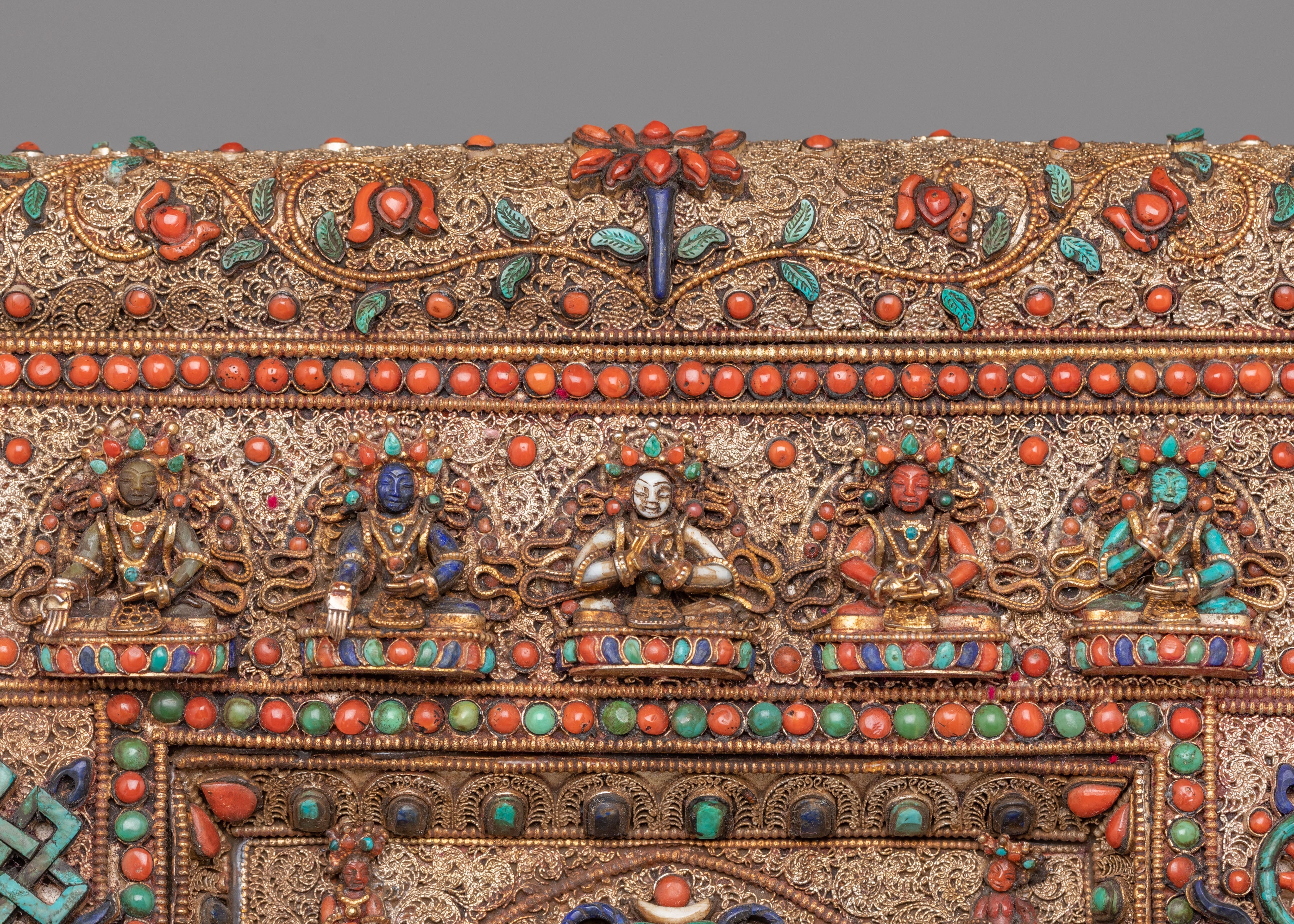 Exclusive Himalayan Metal Thangka | Exclusive Silver and Gemstone Metal Thangka