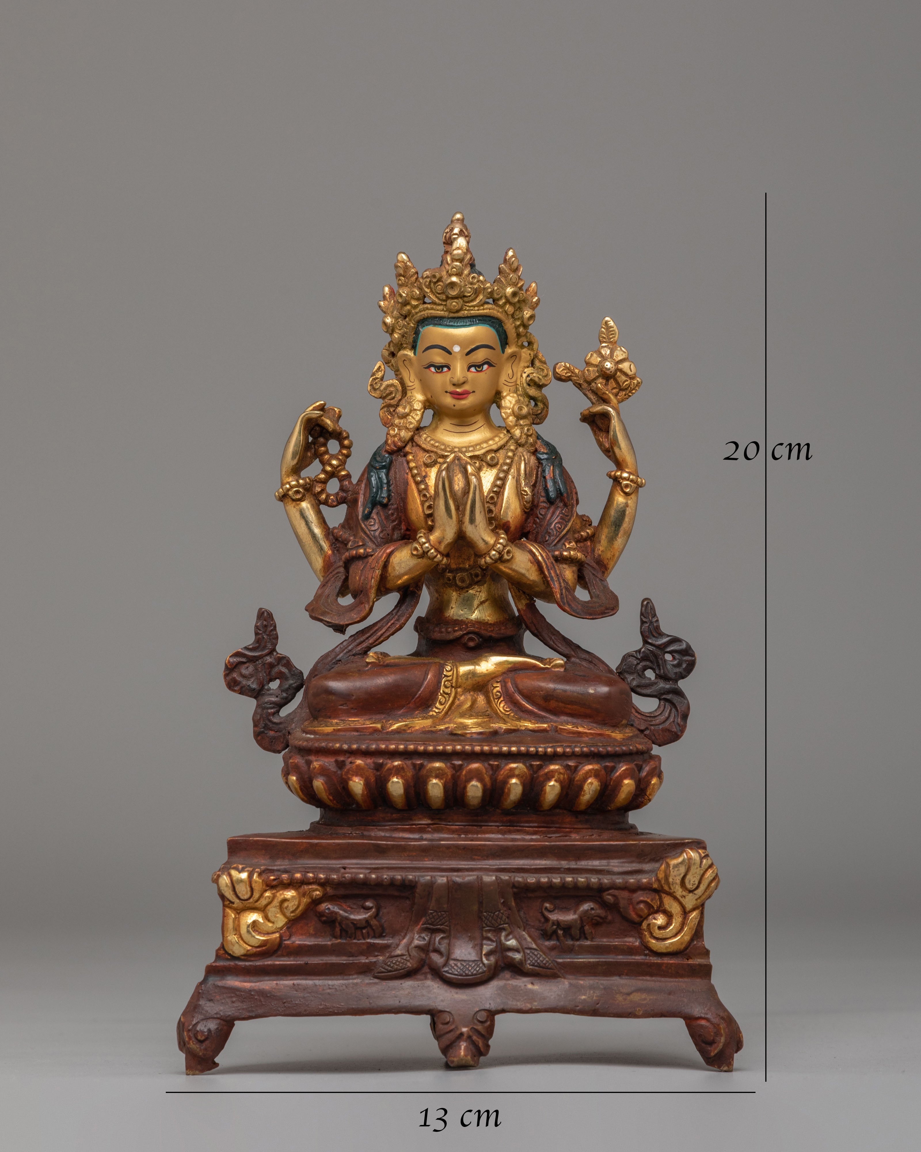 Handcrafted Chenrezig Sculpture | Compassionate Bodhisattva Statue