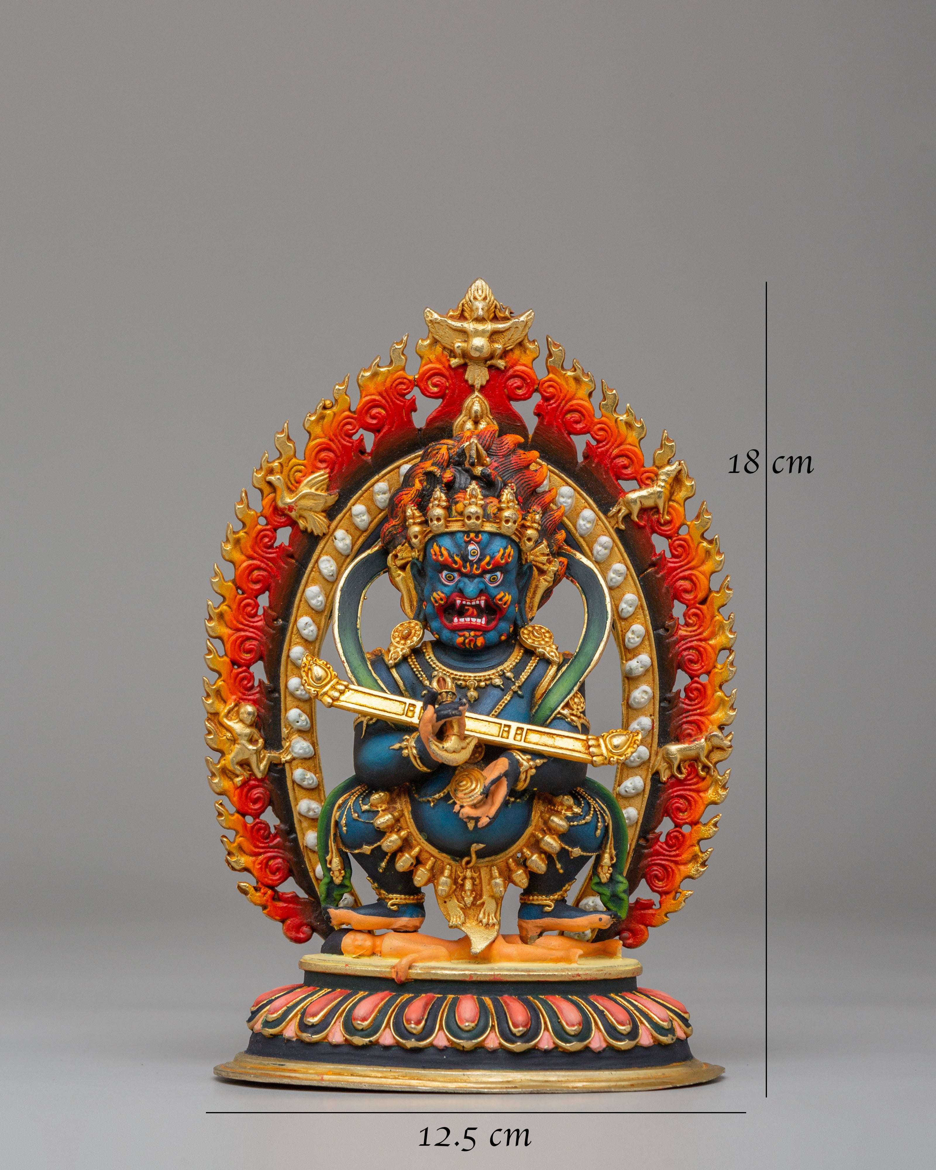 Sacred Sakya Mahakala Statue | Tibetan Protector Deity Statue