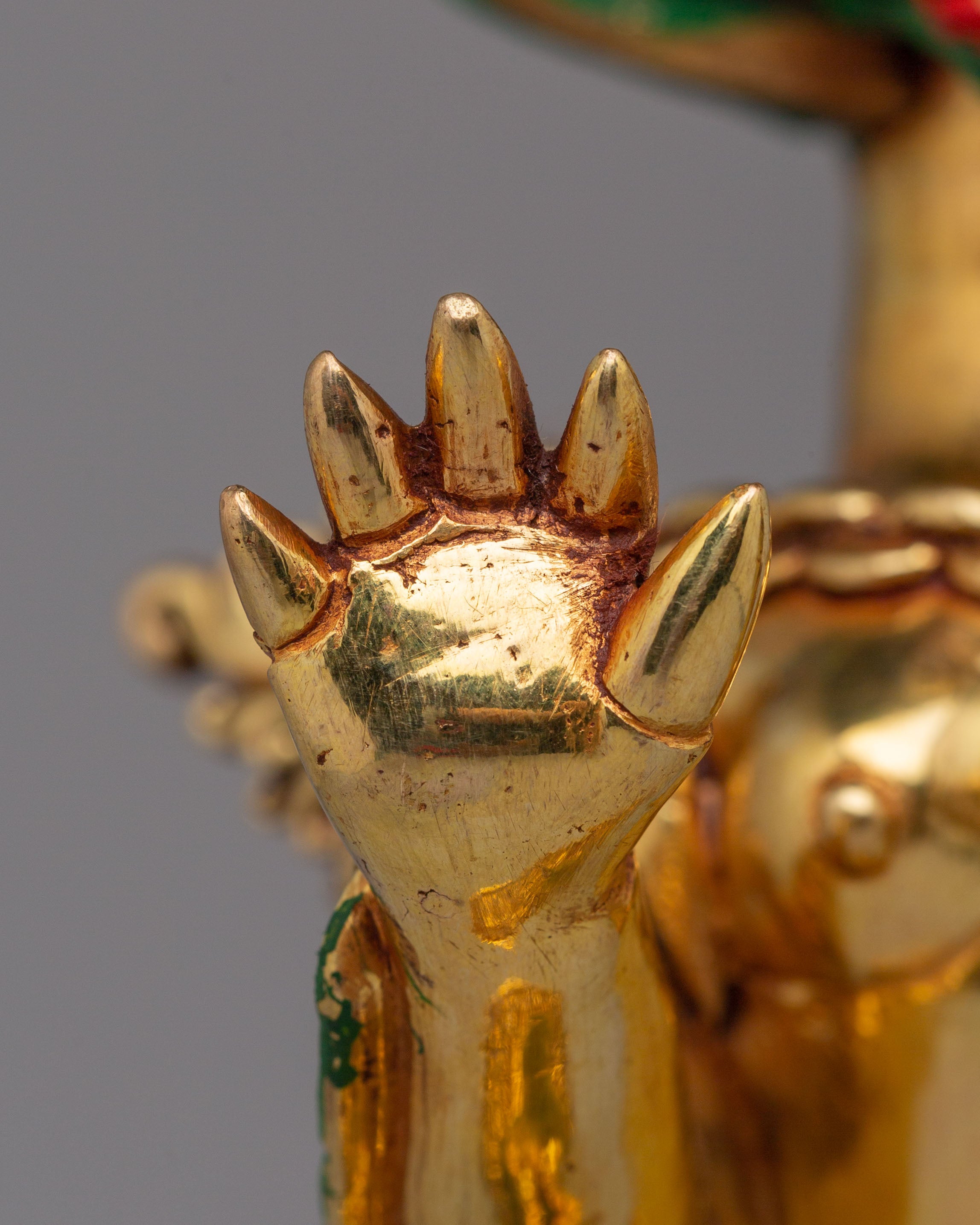 Sacred Tibetan Guardian Lions Set | Traditional Himalayan Lion Figurines