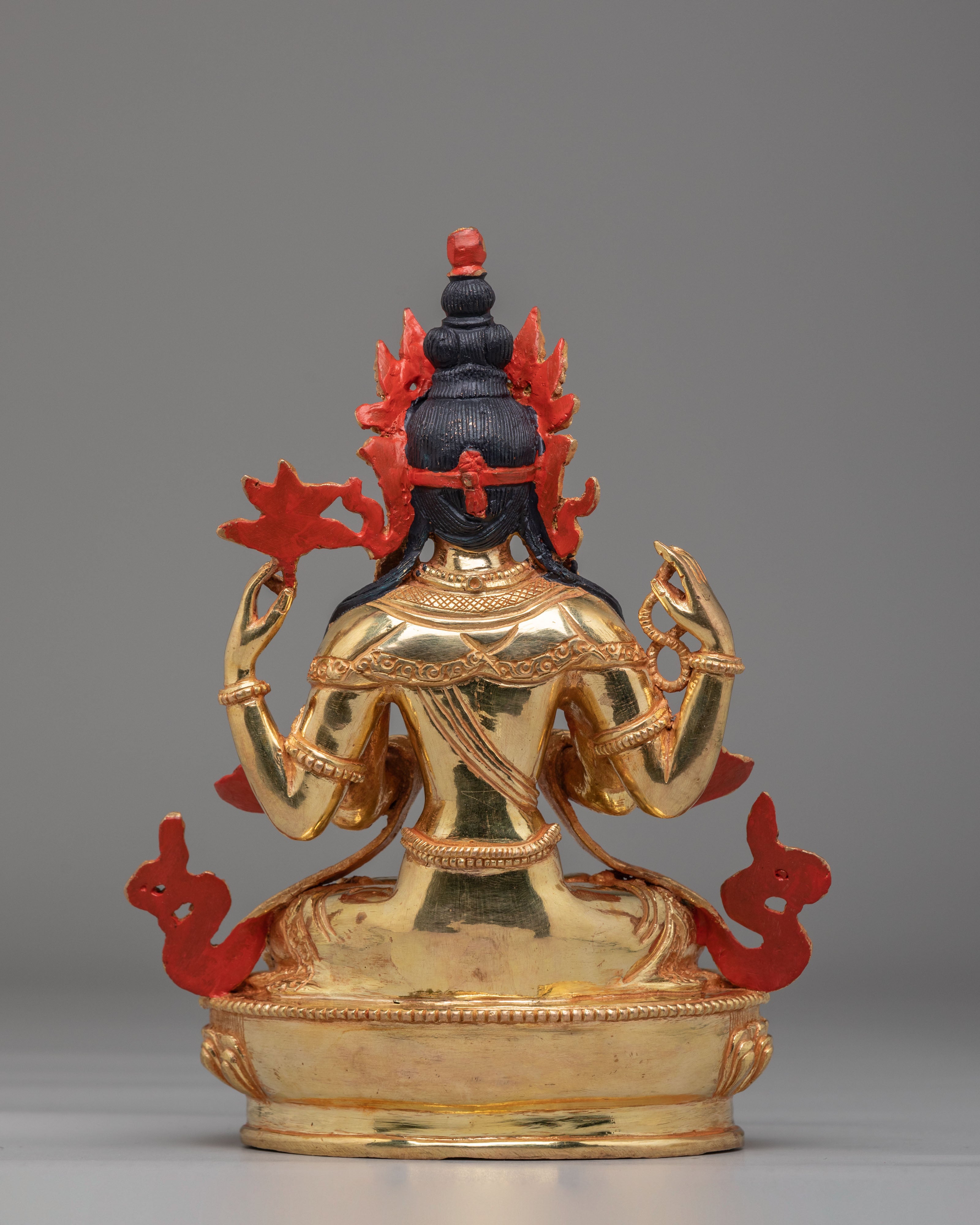 Sacred Chenrezig Deity Statue | Traditional Himalayan Artwork