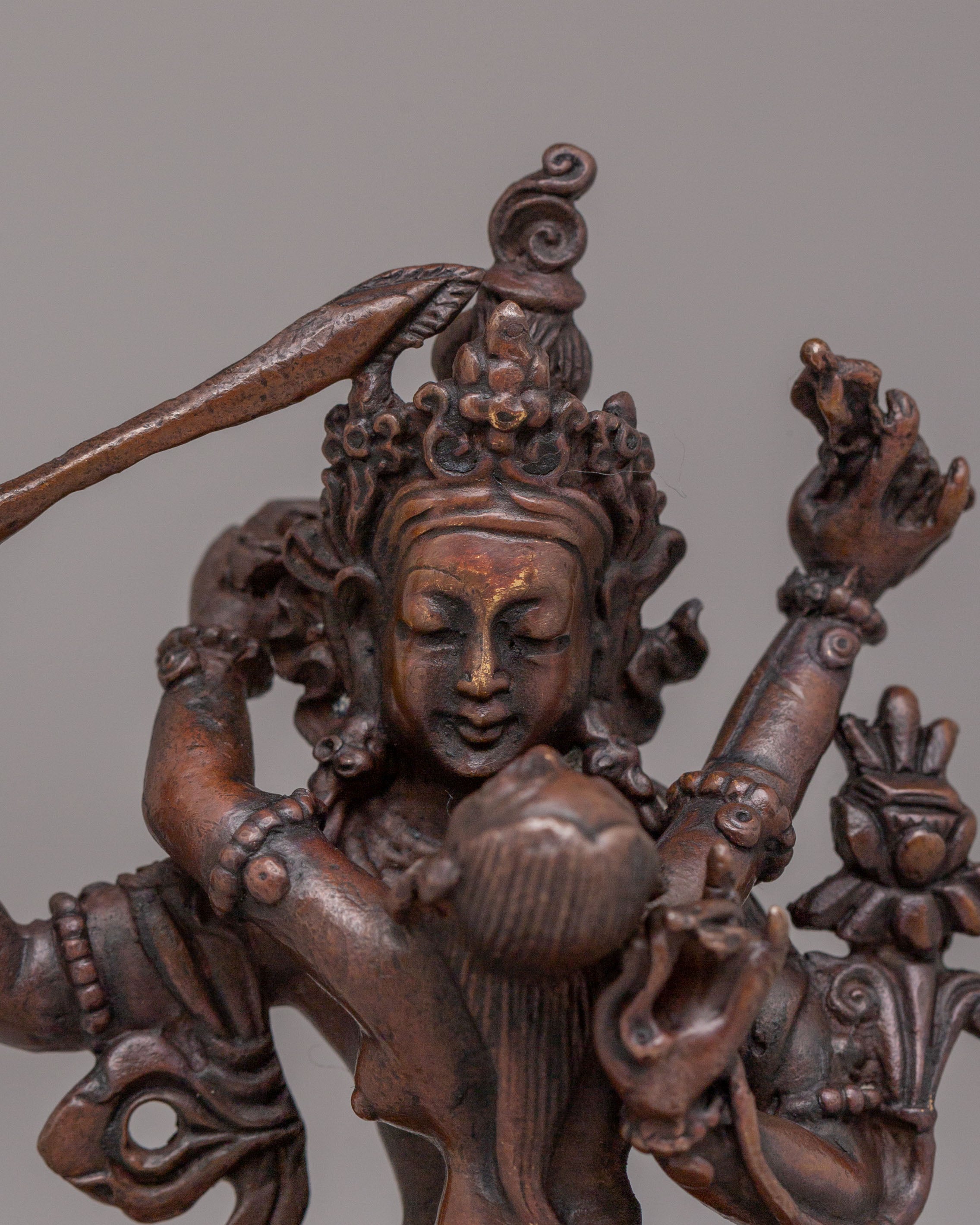 Manjushri With Consort Sculpture | Symbol of Wisdom