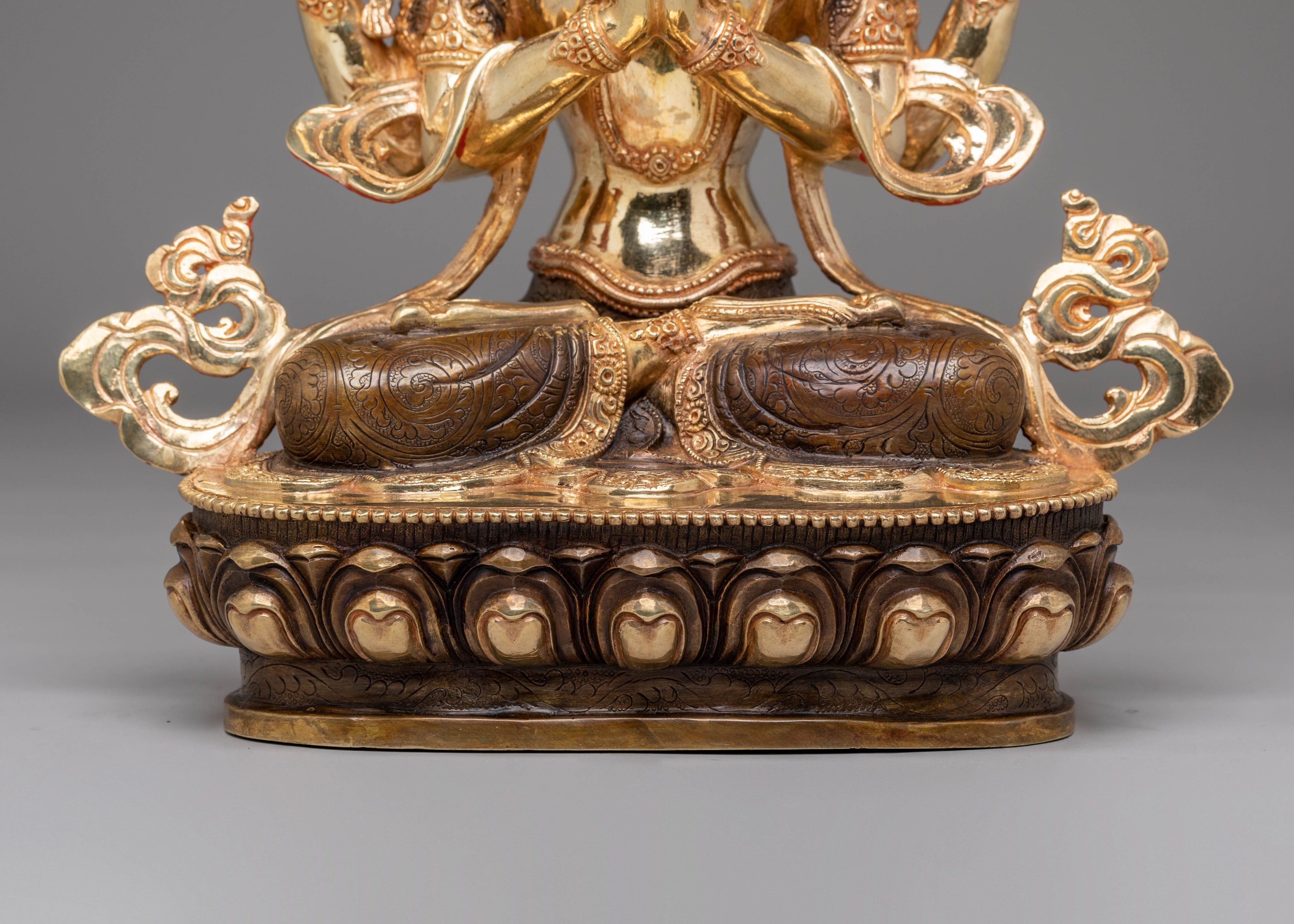 Tibetan Buddhist Chenrezig Statue | Compassionate Bodhisattva