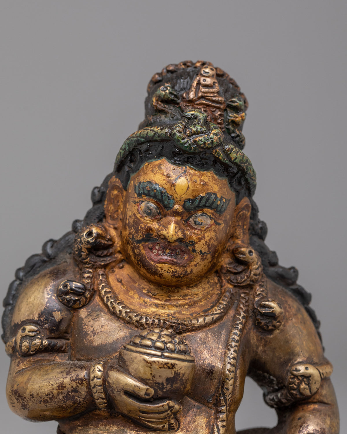 Sacred Black Dzambhala Art Statue | A Symbol of Prosperity